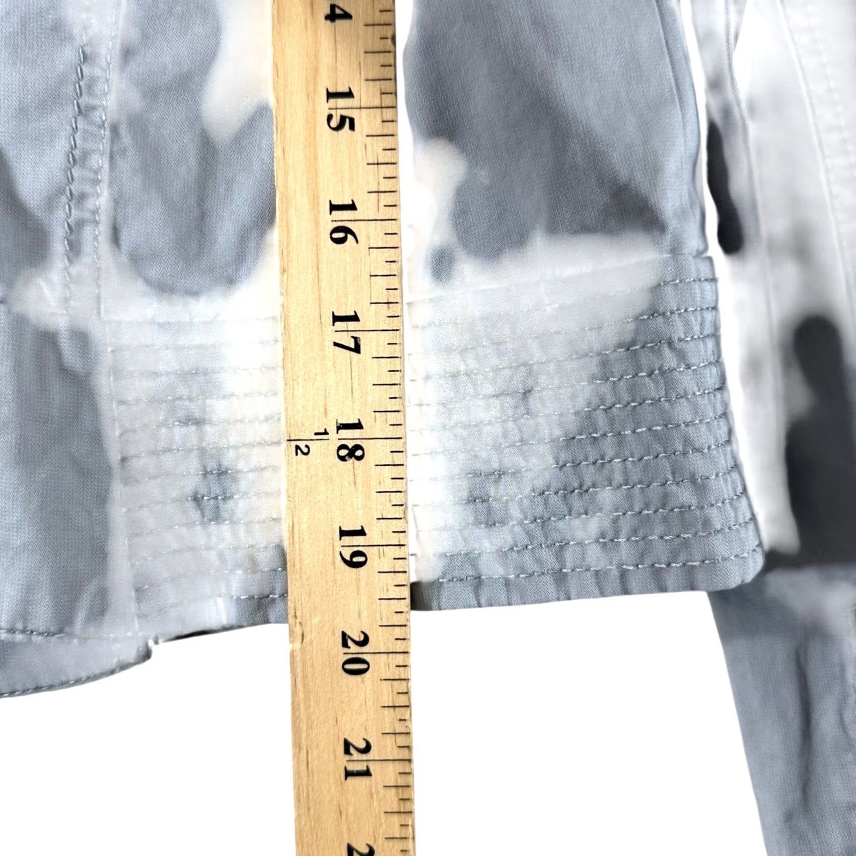 Vintage Halogen Womens Gray Cotton Asymmetric Zip Moto Jacket Smocked Hem Size S Size S / US 4 / IT 40 - 7 Thumbnail