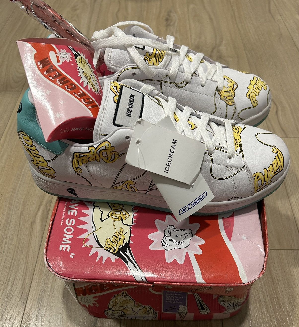 Billionaire Boys Club × Icecream × Reebok RARE OG REEBOK X BBC/ICE CREAM NAME CHAIN BOUTIQUE Size US 10 / EU 43 - 2 Thumbnail