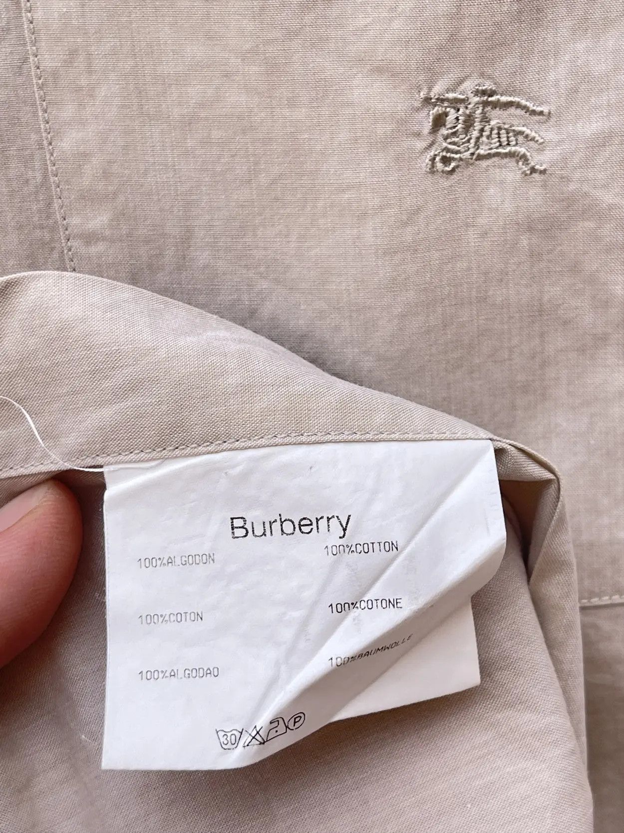 Burberry 🔥 Burberry London beige shirt short sleeve size xl Size US XL / EU 56 / 4 - 9 Thumbnail