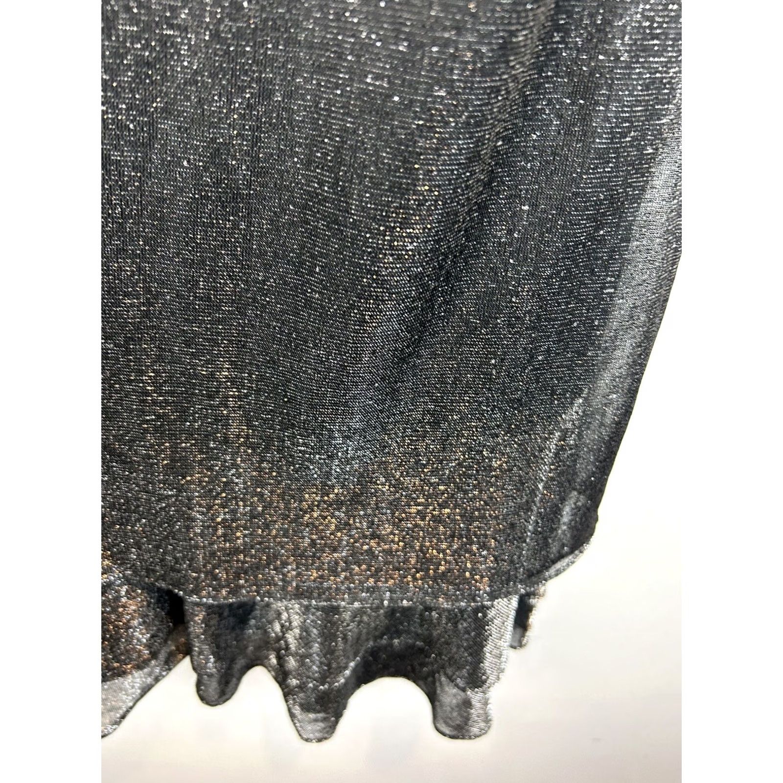 Vintage VINTAGE Late Edition ltd Party Dress Empire 8 Evening Cocktail Dress Silver Black Gray Ruffle United States 1980s Womens Size M / US 6-8 / IT 42-44 - 7 Thumbnail