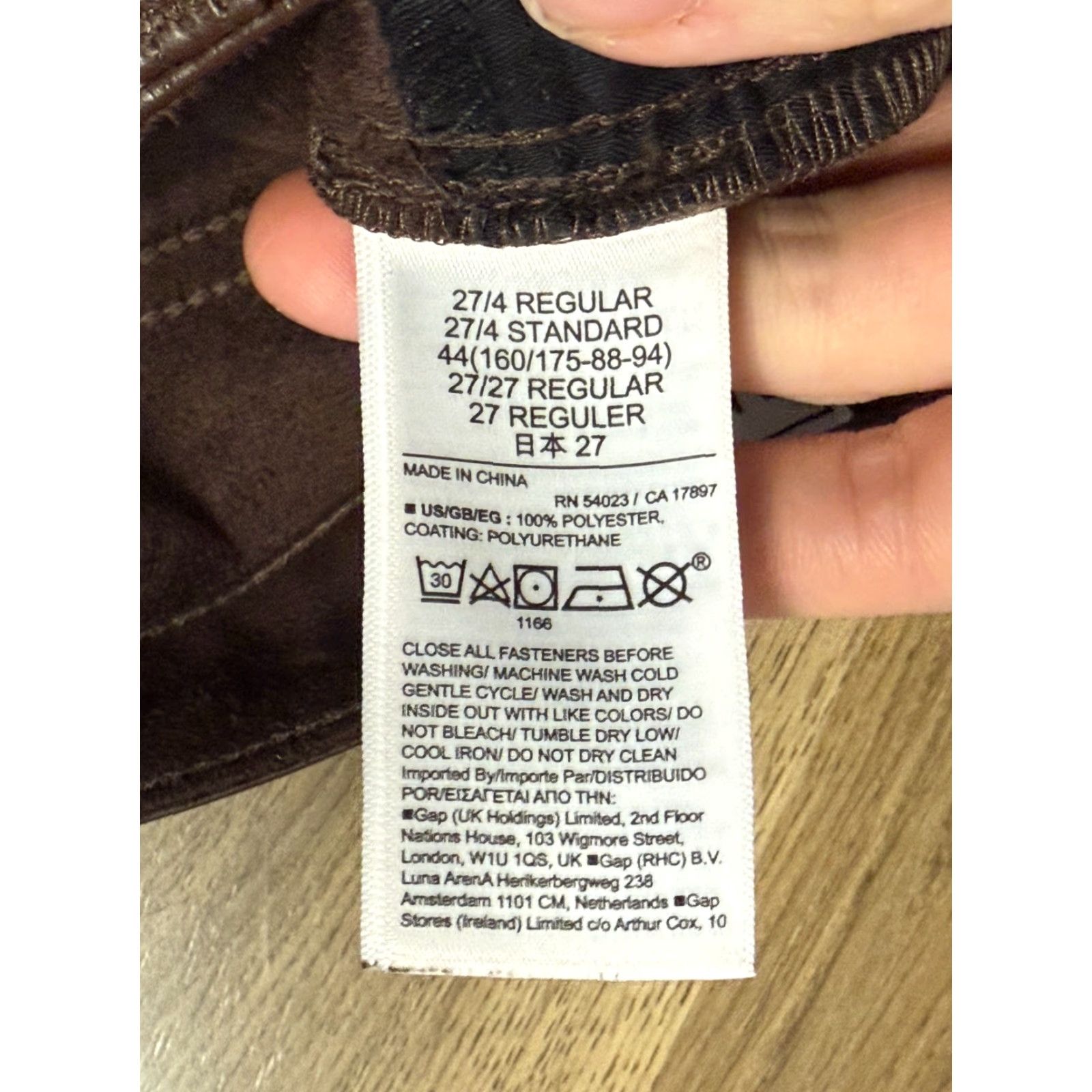 Gap GAP Pants Women's 4R Brown Slim High Rise Chino Vintage N/A Regular 27in Inseam 27in Size 27" / US 4 / IT 40 - 5 Thumbnail
