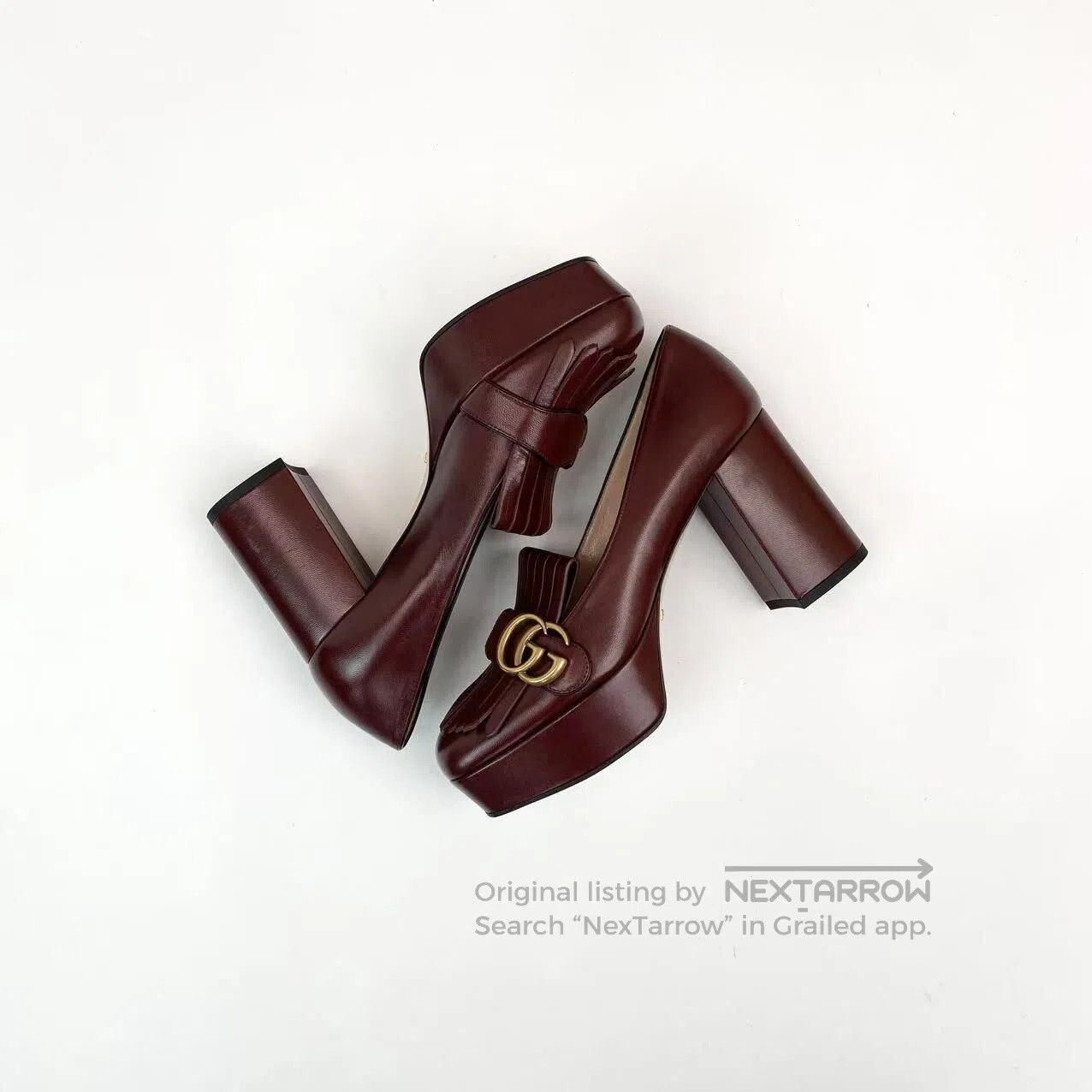 Gucci Guicci Double G suede block heels| Size US 6.5 / IT 36.5 - 5 Thumbnail