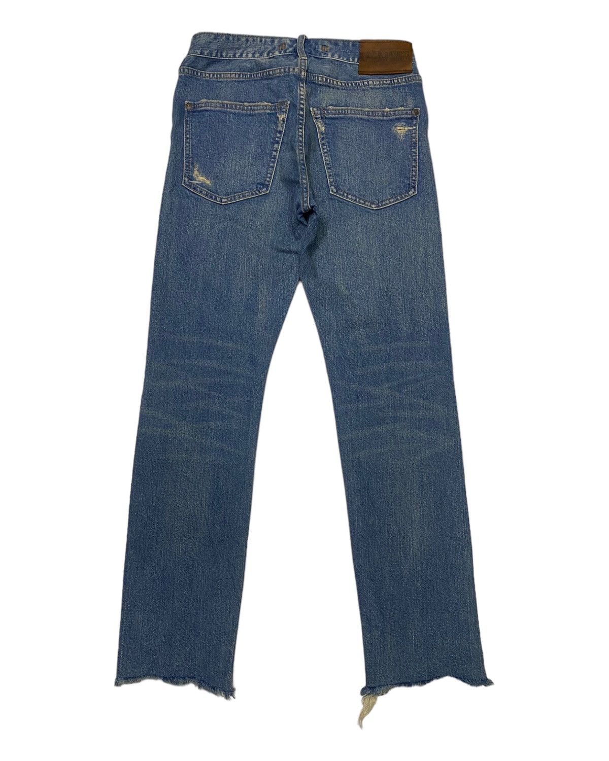 If Six Was Nine × Japanese Brand × Le Grande Bleu (L.G.B.) 🔥GOA NIMES SELVEDGE DISTRESS CUT LEG DENIM JEANS Size 26" / US 2 / IT 38 - 4 Thumbnail