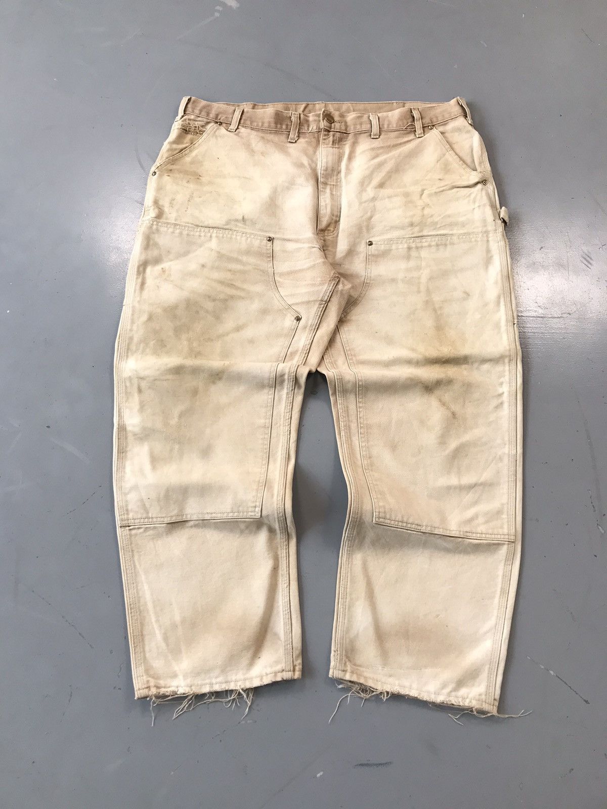 Vintage Carhartt B01 BRN double knee carpenter denim
