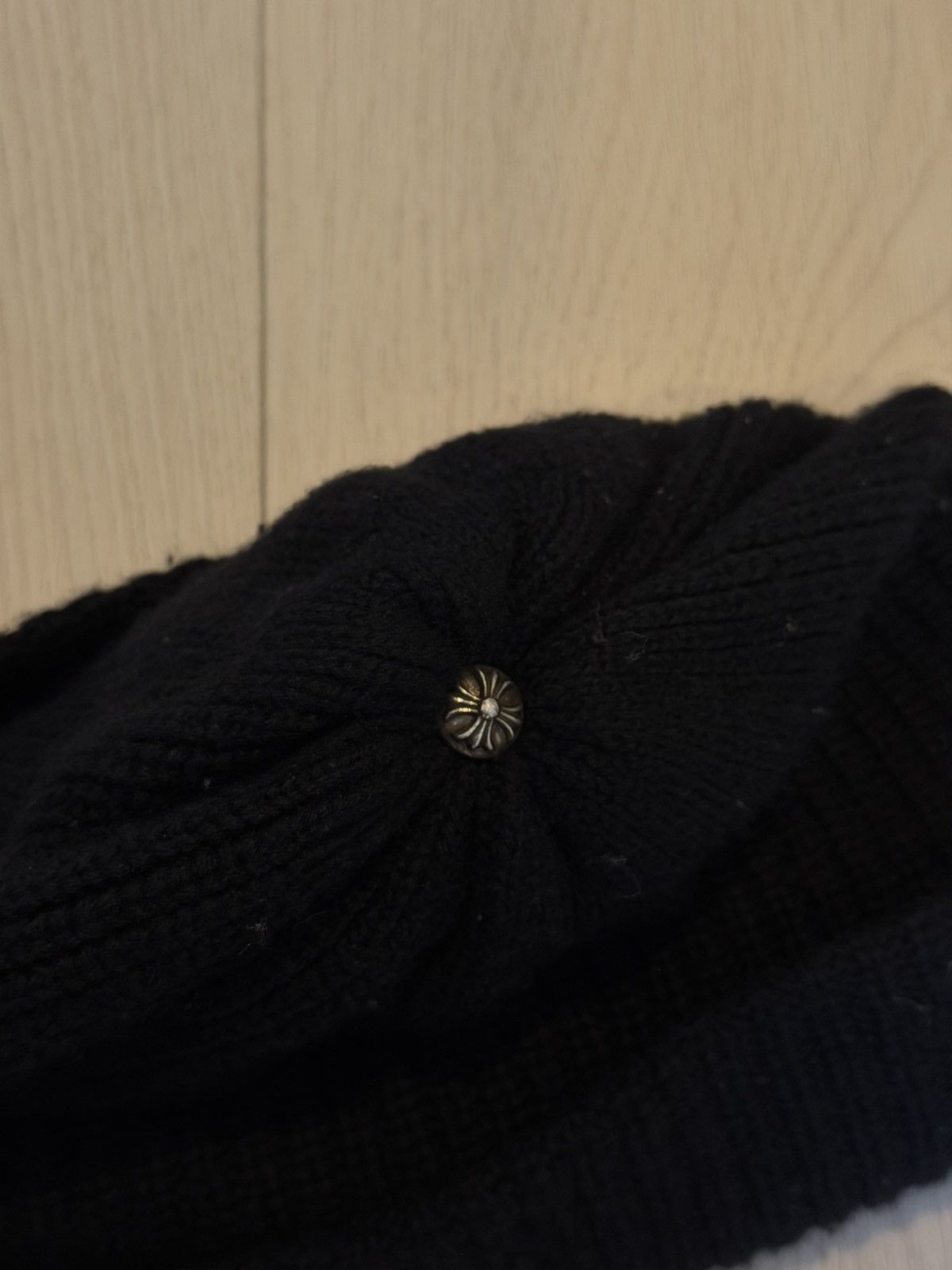 Chrome Hearts Chrome Hearts Black & Red Triple Star Leather Patch Beanie Size ONE SIZE - 8 Thumbnail