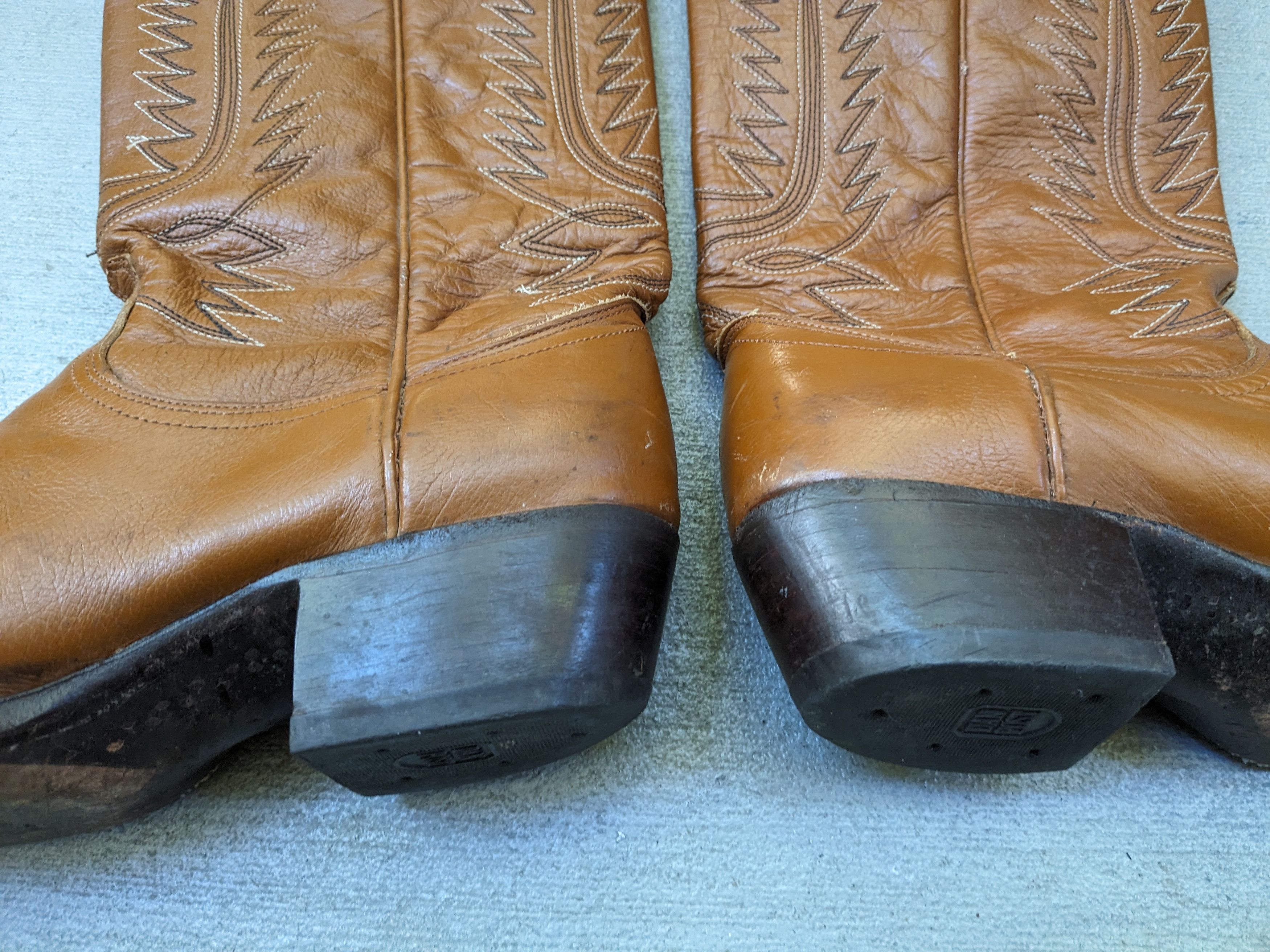 Genuine Leather Dan Post Cowboy Boots Brown Leather 8 Western Botas Size US 8 / EU 41 - 9 Thumbnail