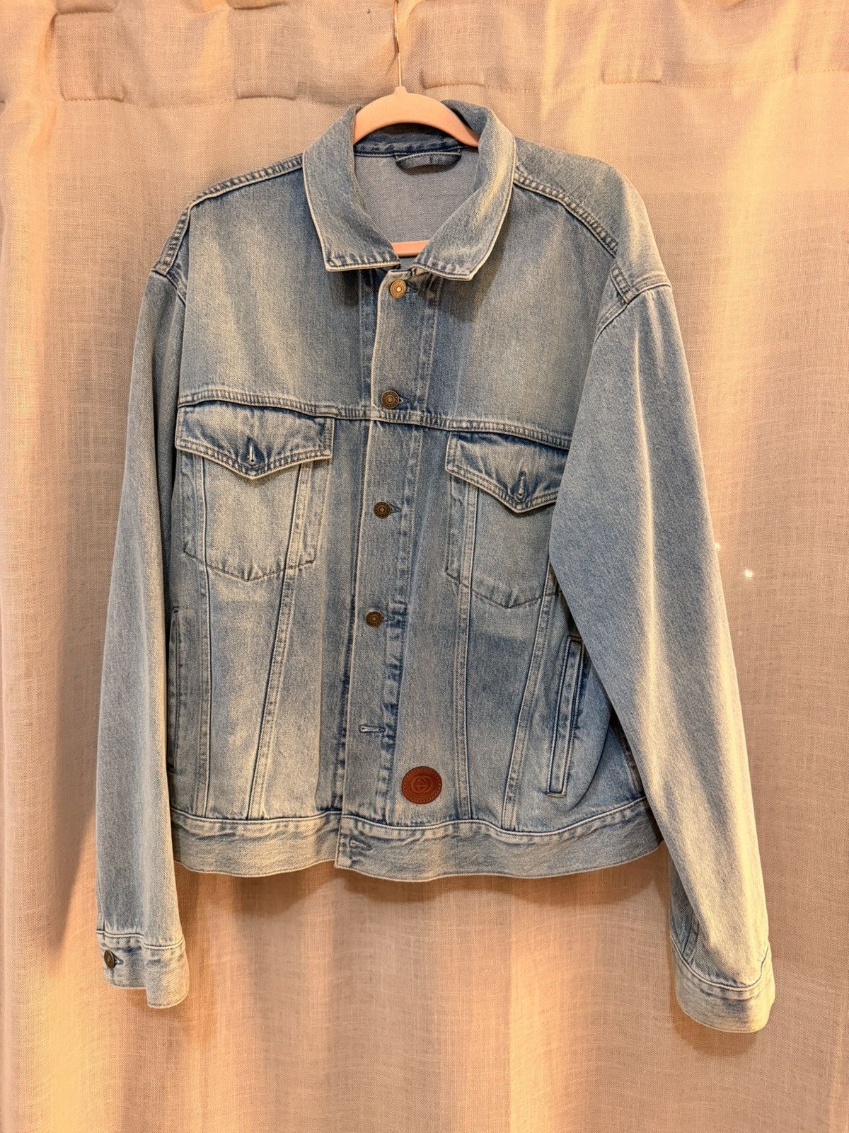 Gucci Gucci Oversized Blue Denim Jacket Size US L / EU 52-54 / 3 - 1 Thumbnail