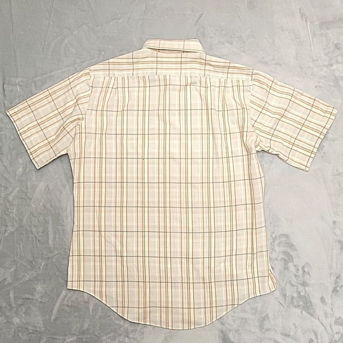 Cremieux VTG Hennessy Shirt Mens Large Brown Plaid Polyester Cotton Blend Short Sleeve Size US L / EU 52-54 / 3 - 5 Thumbnail