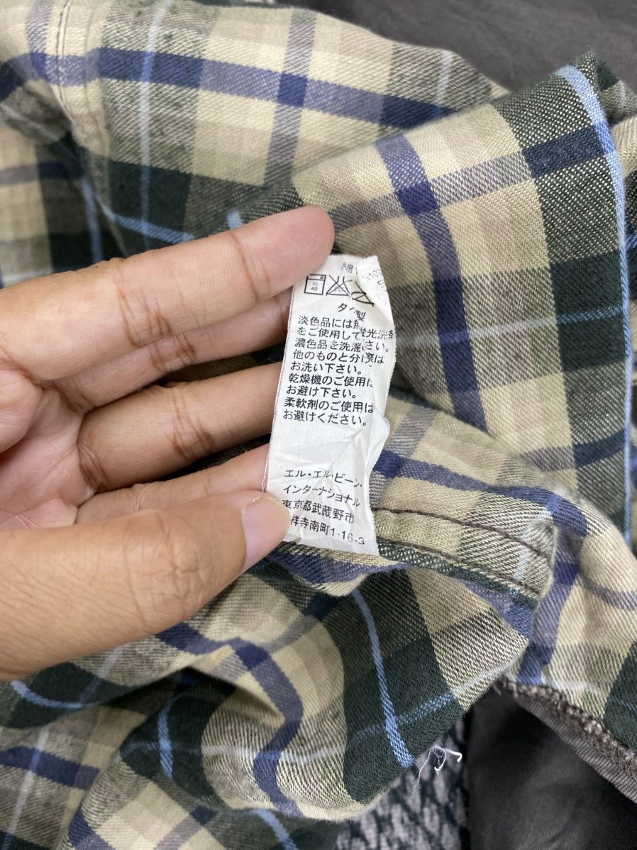 L.L. Bean Vtg L.L.Bean Grey Colour Plaid Lining Flannel Size US L / EU 52-54 / 3 - 11 Thumbnail