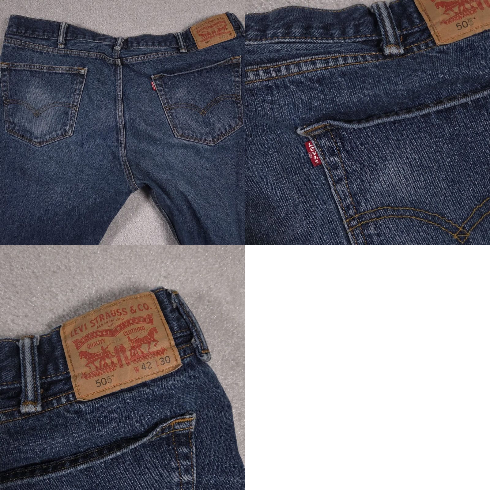 Levi's VINTAGE Levi's Jeans Mens 42x30 Blue Denim 505 Straight Zip Fly Regular Fit Casual Mens Jeans Size US 42 / EU 58 - 10 Thumbnail