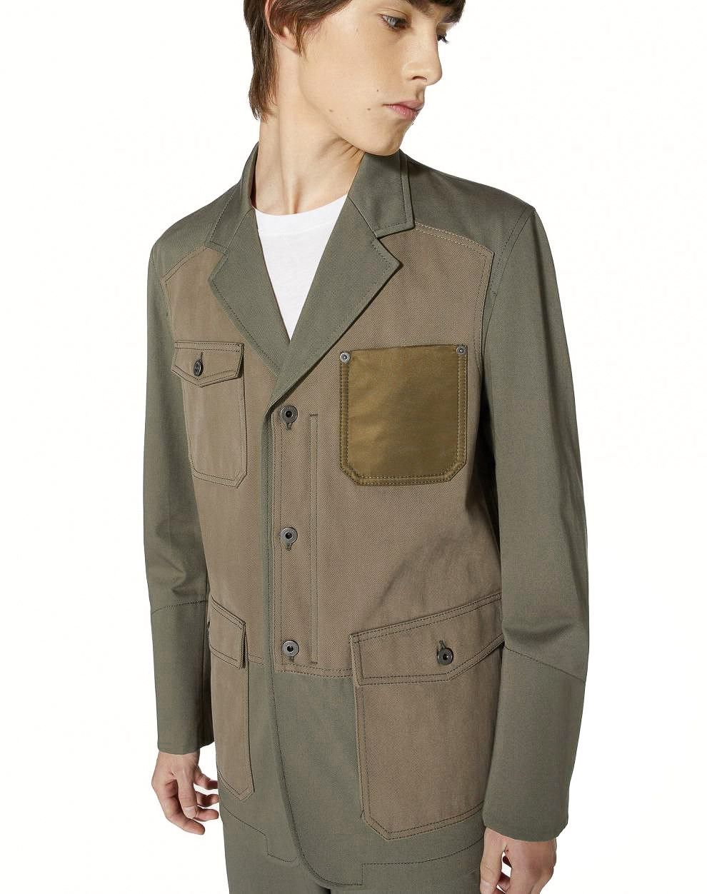Valentino VALENTINO / Single-Breasted Patchwork Cotton Blazer Size 46R - 1 Thumbnail