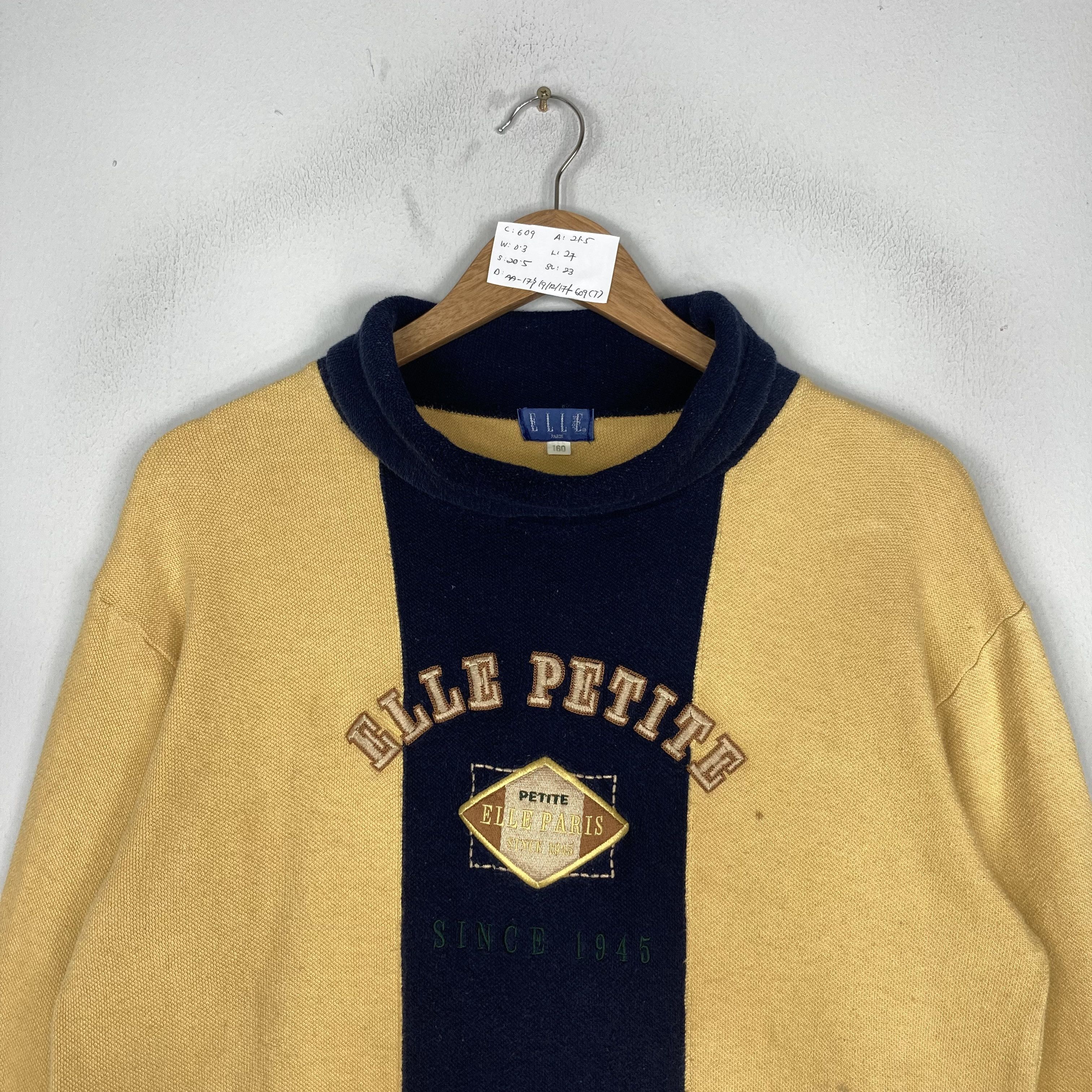 Designer Vintage ELLE PETITE By Elle Paris Crewneck Sweatshirt Size US L / EU 52-54 / 3 - 3 Thumbnail