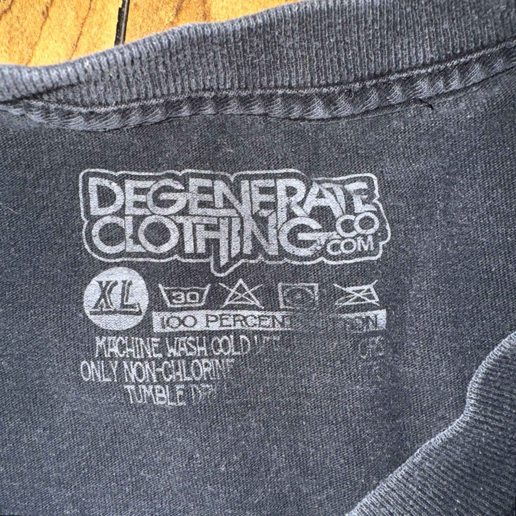 CO Degenerate Clothing Co T-Shirt Men’s XL Black Eagle Graphic Tee 23x29 Y2K Style Size US XL / EU 56 / 4 - 4 Thumbnail