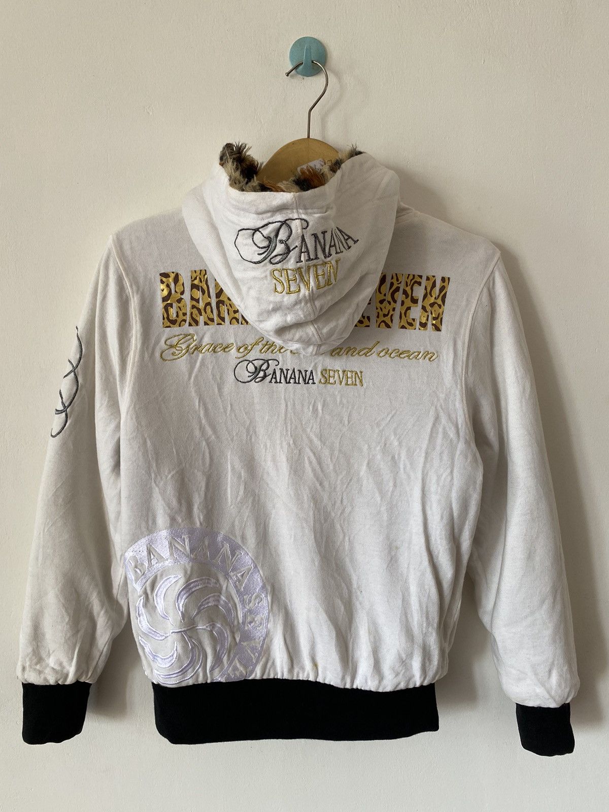 20471120 Banana Seven Reversible Leopard Hooded Size US S / EU 44-46 / 1 - 14 Thumbnail