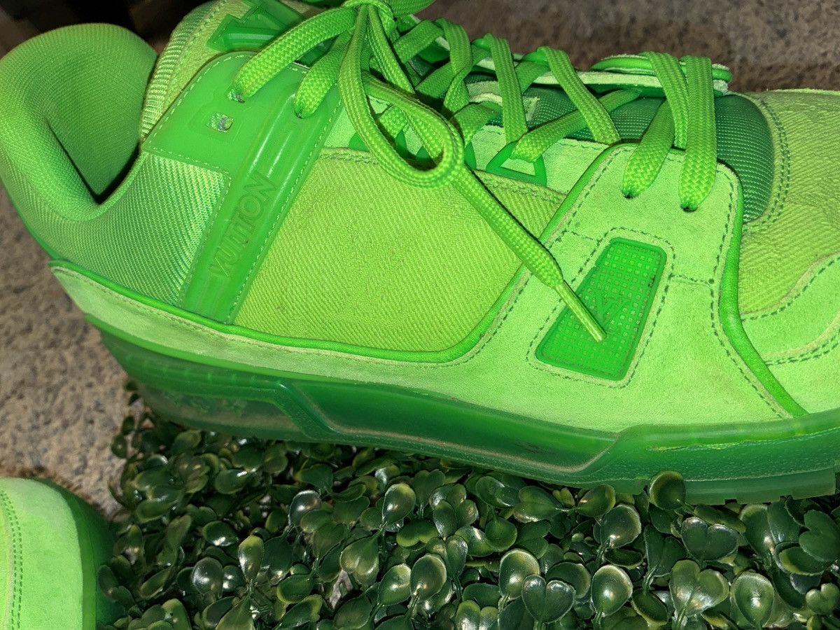 Designer × Louis Vuitton Louis Vuitton Trainer 'Fluorescent Green Monogram' Size US 13 / EU 46 - 2 Thumbnail
