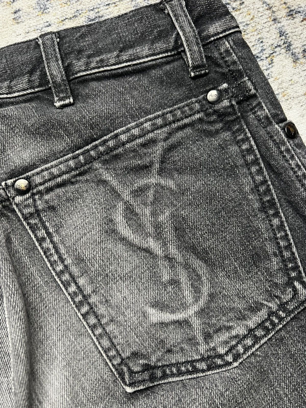Yves Saint Laurent 2003 YSL Rive Gauche by Tom Ford Washed Bootcut Denim Size US 30 / EU 46 - 5 Thumbnail