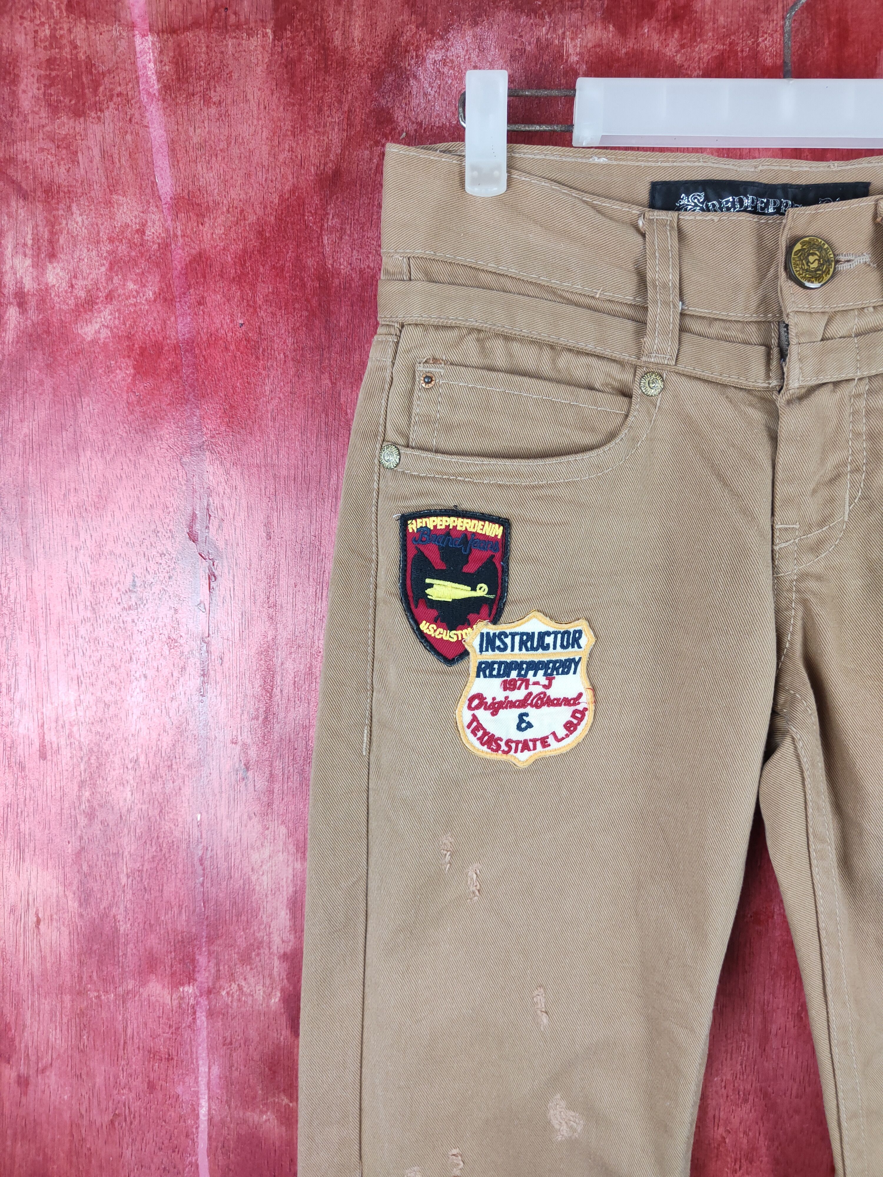 Japanese Brand Redpepper Brown Multipocket Soft Denim #S1321 Size US 28 / EU 44 - 4 Thumbnail