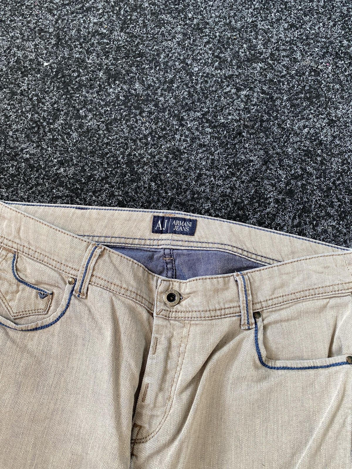 Giorgio Armani × Vintage 90s Armani Jeans Avant Garde Beige Jeans Denim 30 Size 30" / US 8 / IT 44 - 5 Thumbnail