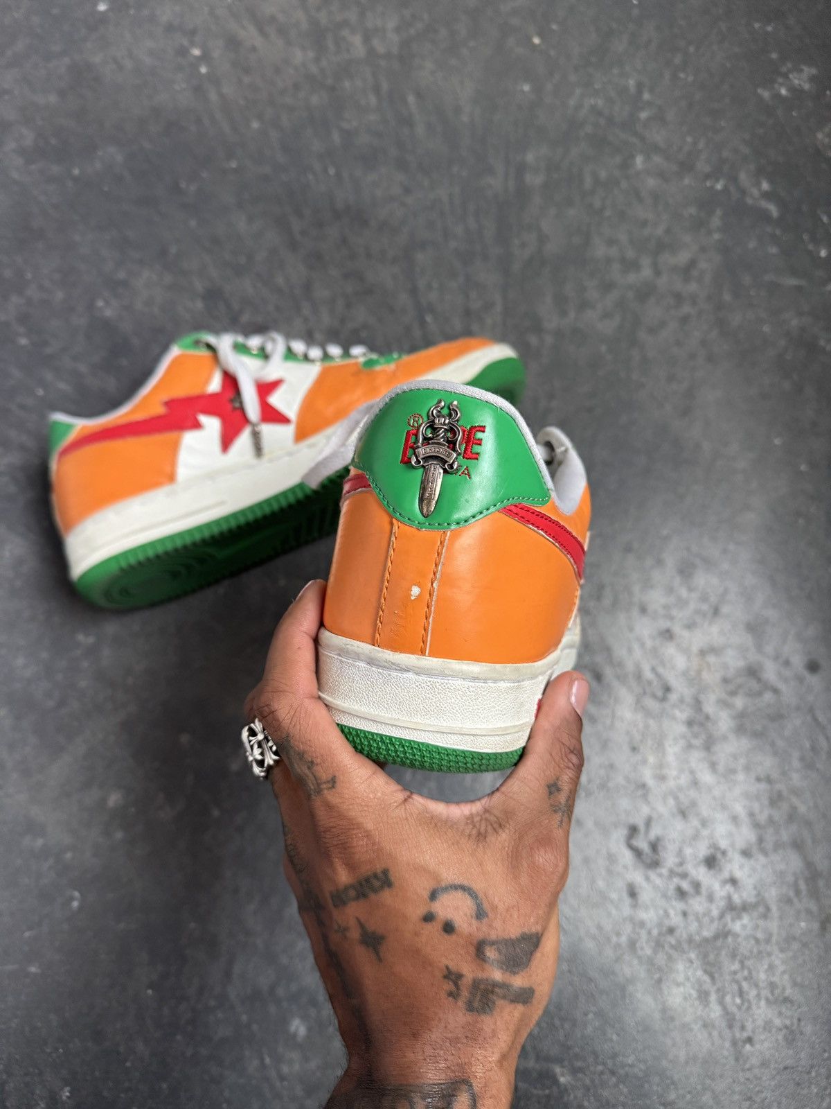 Bape × Chrome Hearts Chrome Hearts X Bapesta Size US 11 / EU 44 - 2 Thumbnail