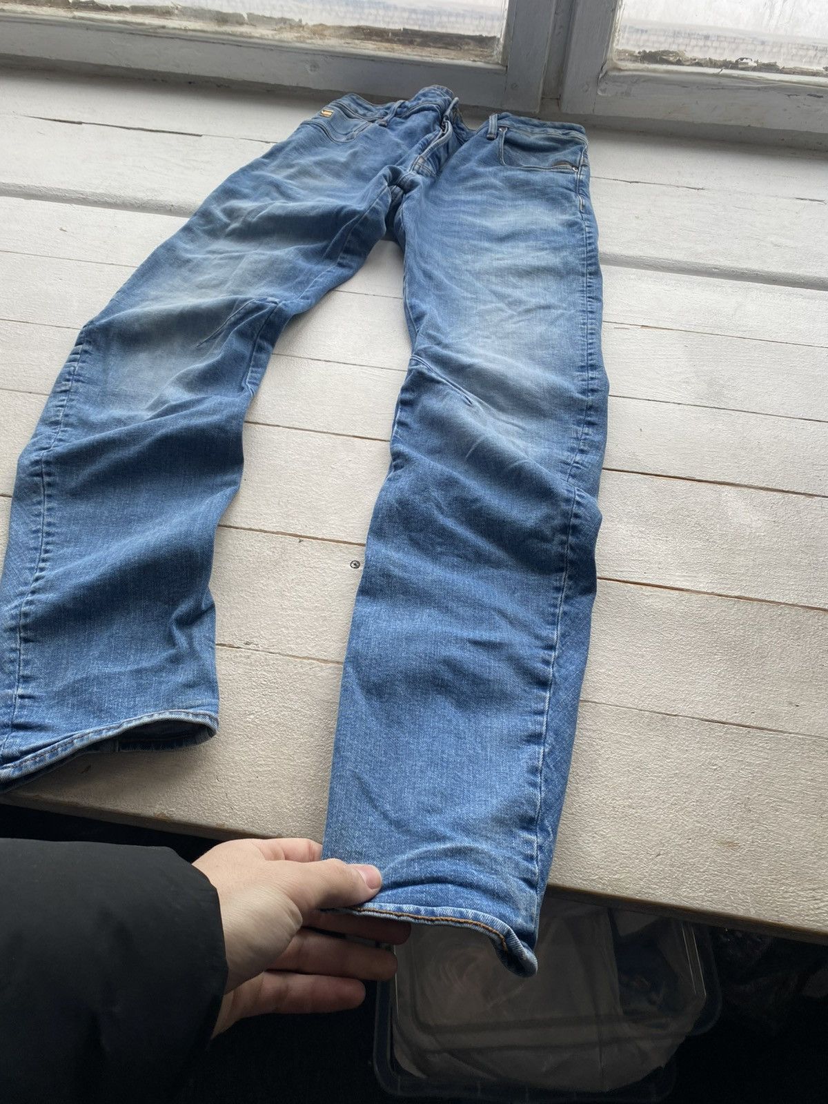 G-Star Vintage Y2K G-Star RAW Slim Tapered Blue Denim Jeans Stretch Size US 32 / EU 48 - 3 Thumbnail