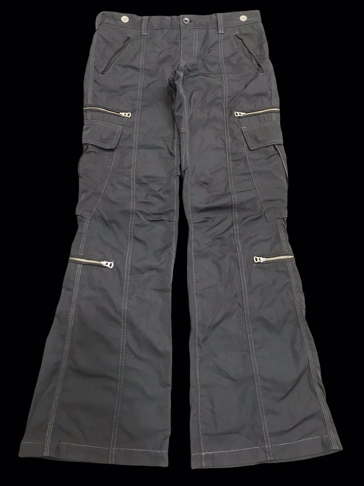 Designer 💥SUPER FLARE 💥THE OLD CIRCUS DESIGNE MULTIPOCKET PANT F293 Size US 31 - 1 Thumbnail