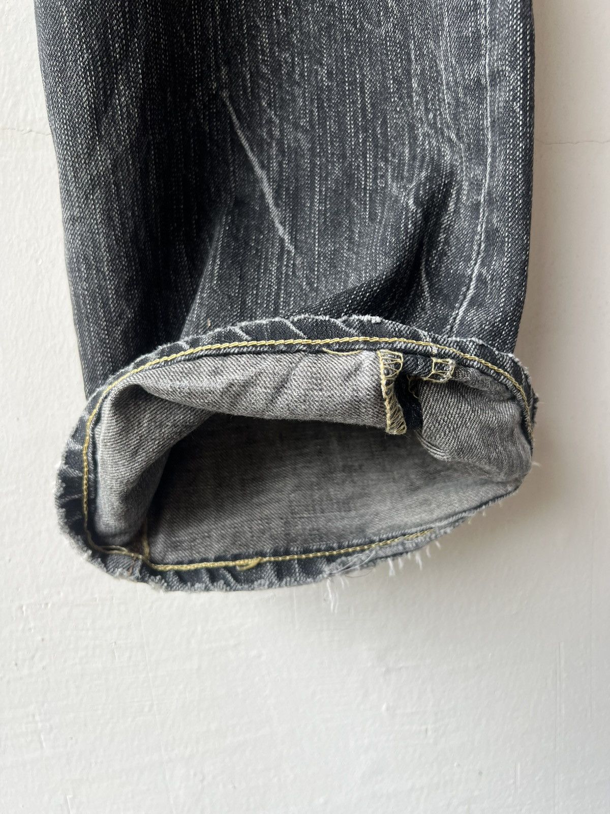 Edwin Vintage Y2K 2000s Edwin Fade Black Denim Loose Jeans Size US 31 - 16 Thumbnail