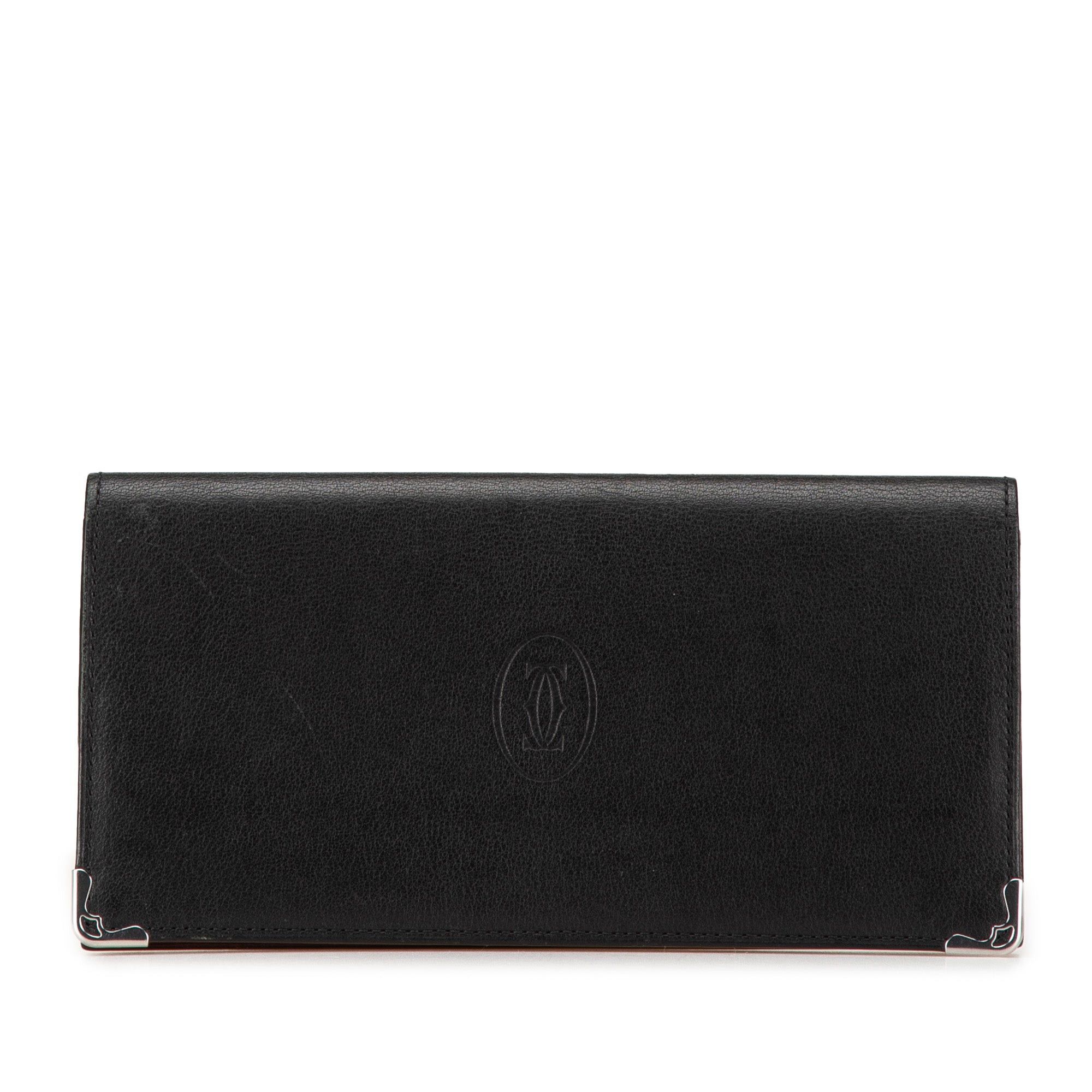 Cartier Cartier Leather Must De Cartier Long Wallet Black Size ONE SIZE - 1 Thumbnail