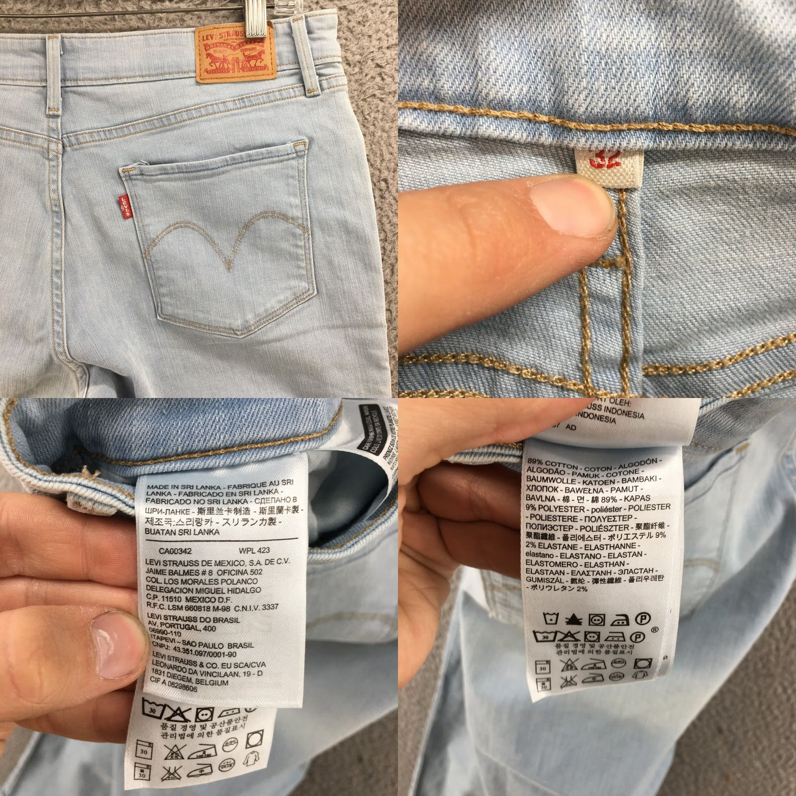 Levi's Levi's Capri Jeans Women's 32 Blue Denim Mid Rise Cotton Blend Jeans Capri Womens Size 24" / US 00 / IT 34 - 9 Thumbnail