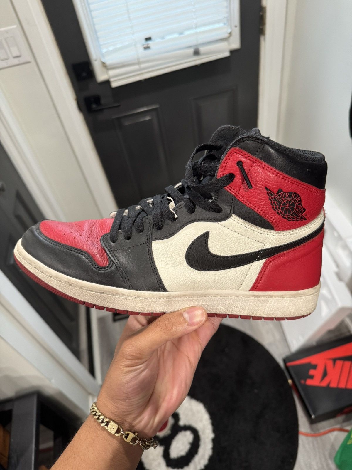 Jordan Brand JORDAN 1 BRED TOE Size US 12 / EU 45 - 7 Thumbnail
