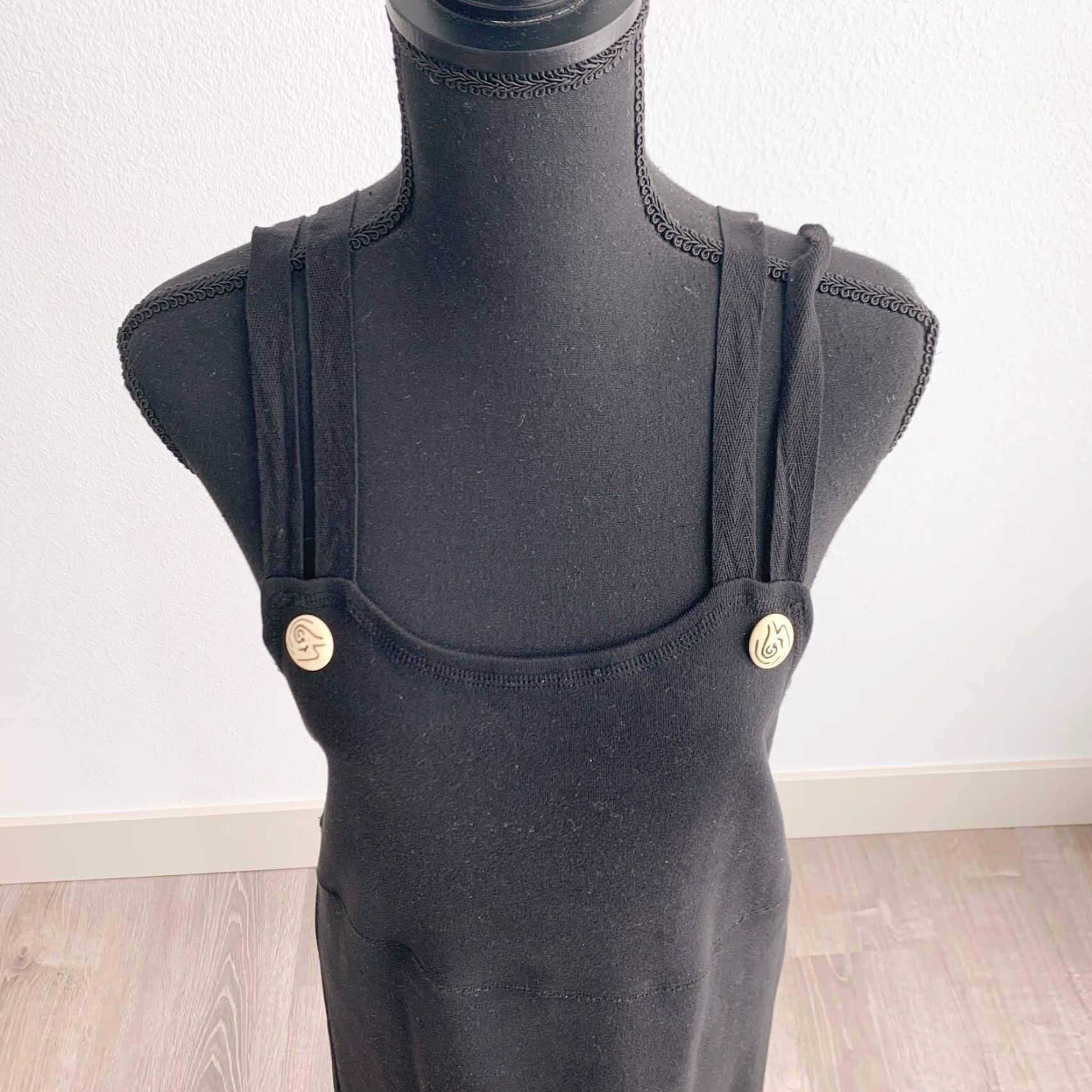 Vintage Mia Nola Black Tank Dress Sleeveless Jumper Size 4 Women Knit Long Dress Vintage Odor Stains Size S / US 4 / IT 40 - 2 Thumbnail