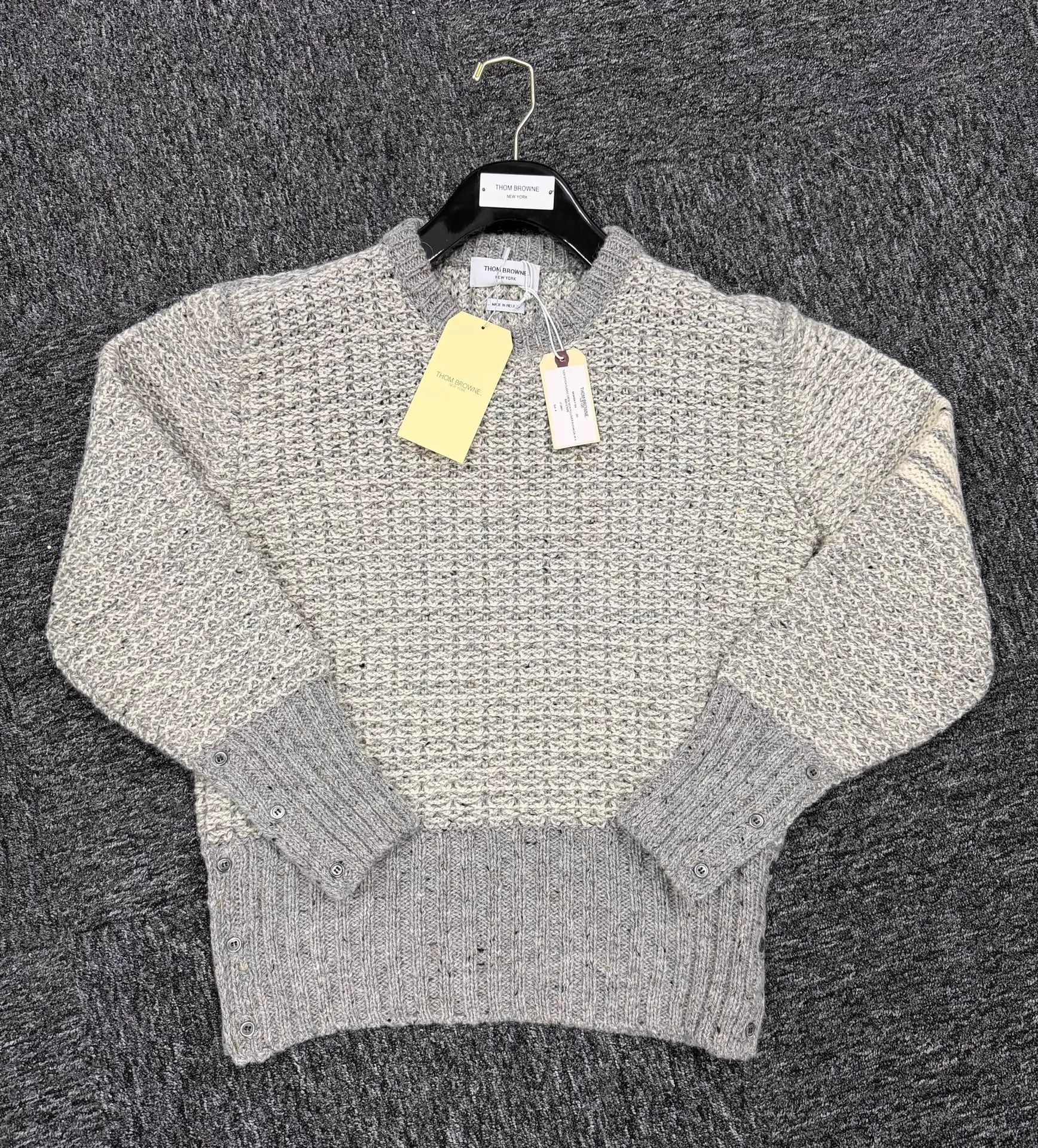 Thom Browne Thom Browne 4-Bar Wool-Mohair Sweater Light Gray Size4 Size US XL / EU 56 / 4 - 3 Thumbnail