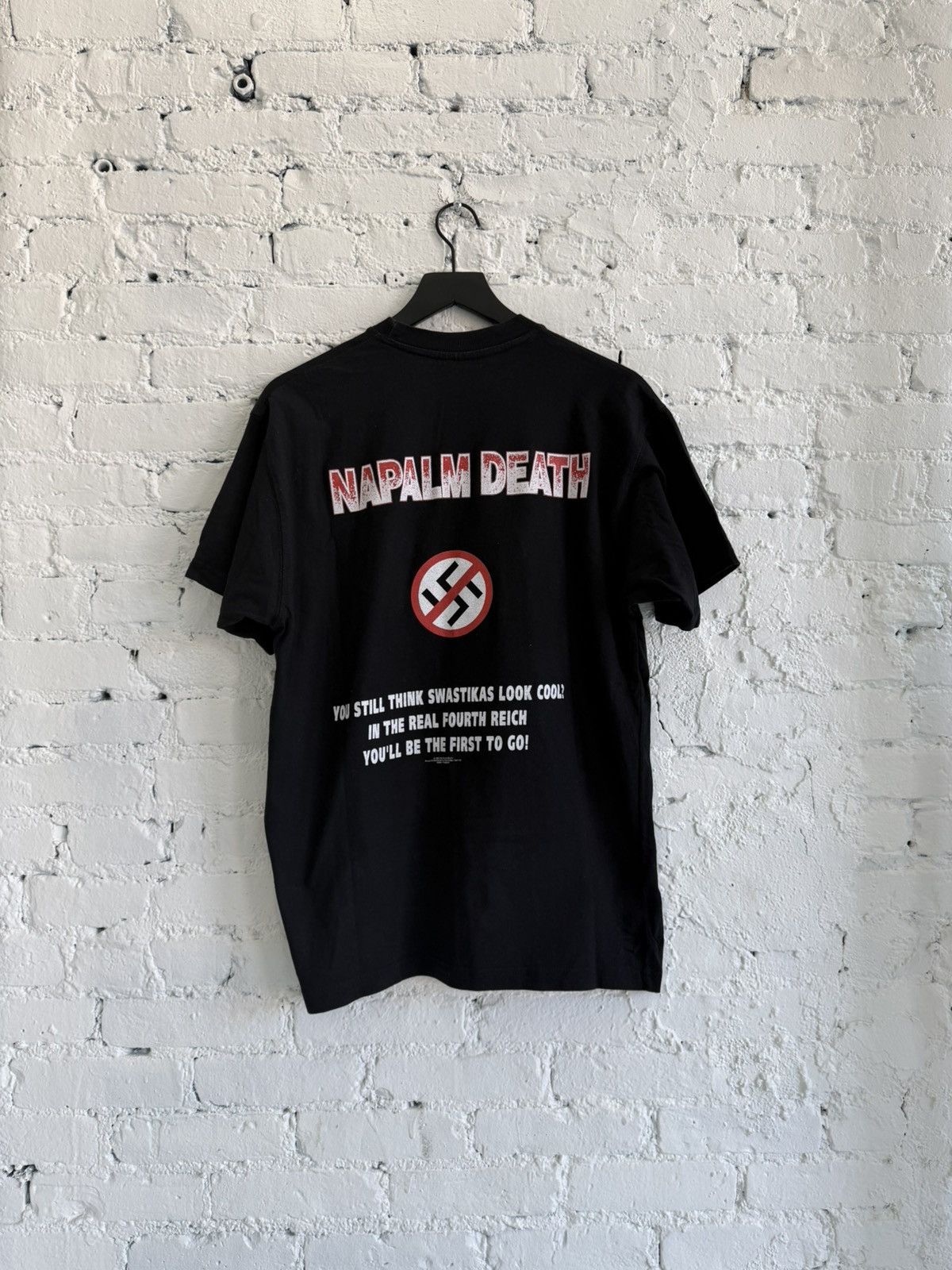 Vintage 1990s NAPALM DEATH ‘NAZI PUNKS FUCK OFF’ TEE Size US L / EU 52-54 / 3 - 2 Thumbnail