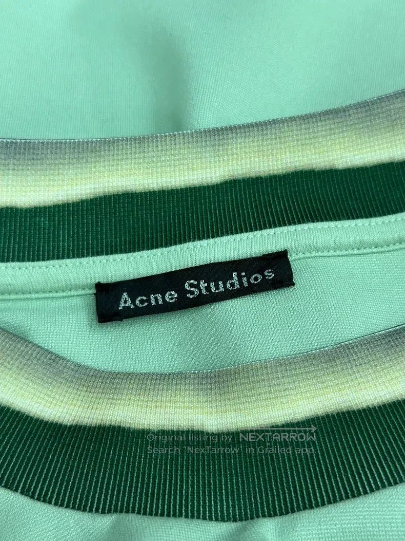 Acne Studios Acne Studios Green and Blue Smiley Collar Short Sleeve T-S Size US S / EU 44-46 / 1 - 5 Thumbnail