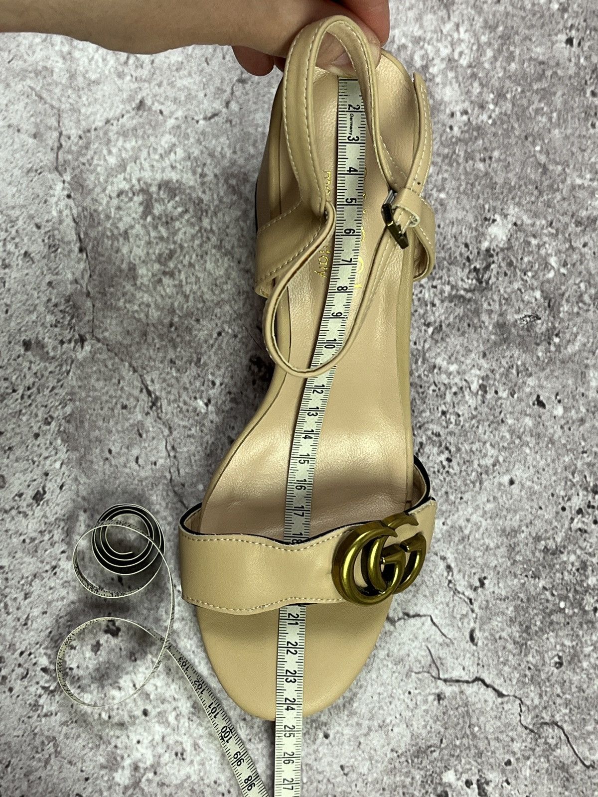 Gucci Gucci Marmont Block Heel Sandals Beige Leather GG Logo🇮🇹Heels Size US 8 / IT 38 - 15 Thumbnail