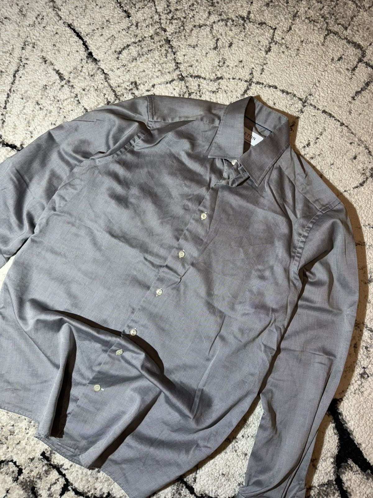 Eton ETON York Slim Formal Shirt Men’s Large Button Up Cutaway Size US L / EU 52-54 / 3 - 3 Thumbnail