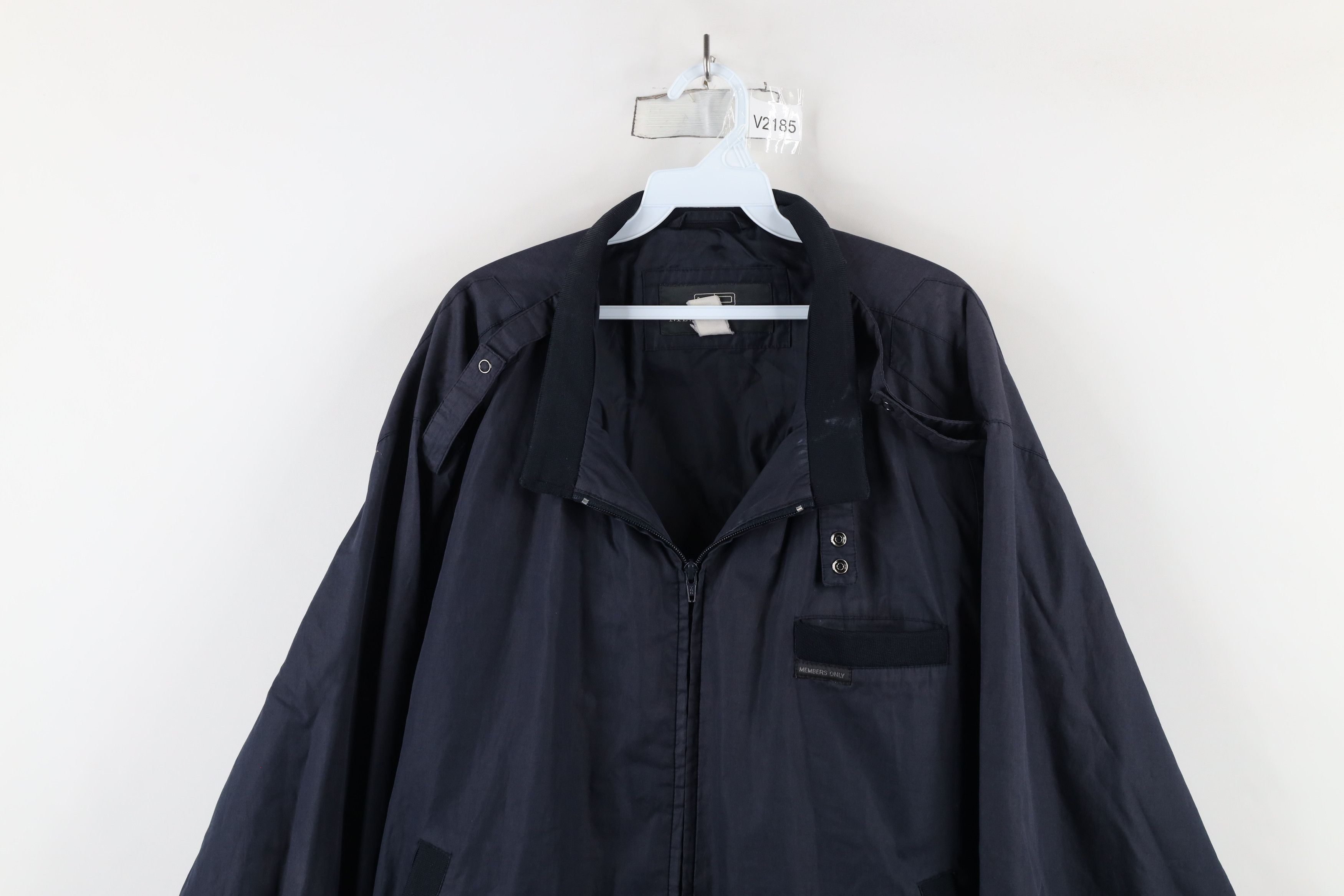 Vintage Vintage 90s Members Only Full Zip Racer Bomber Jacket Blue Size US XXL / EU 58 / 5 - 2 Thumbnail