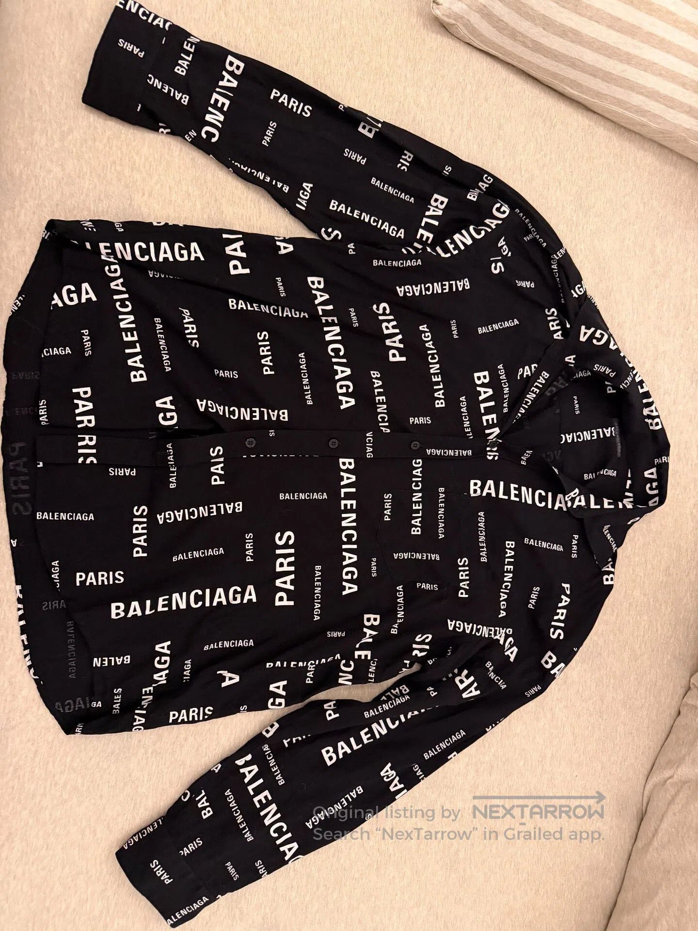 DEFEND PARIS balenciaga black long sleeve shirt with print. Size US XS / EU 42 / 0 - 1 Thumbnail