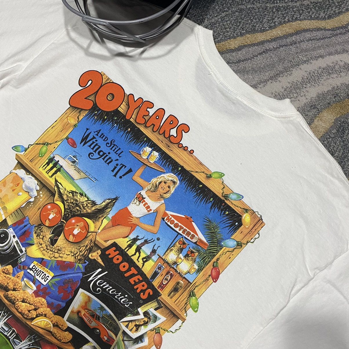 Vintage Vintage y2k Hooters 20th Anniversary Size US XL / EU 56 / 4 - 3 Thumbnail