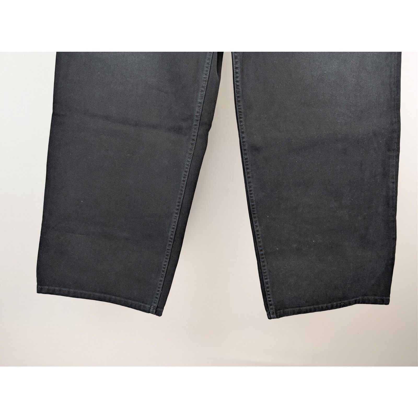 Balenciaga o1rshd1 Q:2 / Left Hand Denim Pierced Baggy Pants in Black Size US 32 / EU 48 - 3 Thumbnail