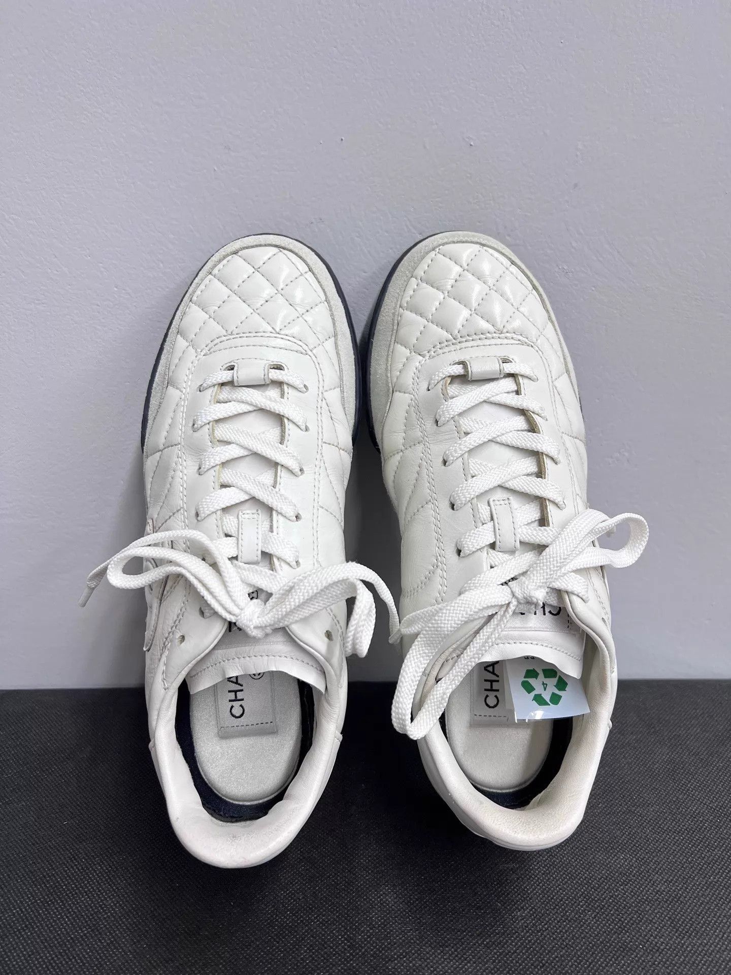 Chanel Chanel 25S White German Trainer Low Top EUR37 Size US 6 / IT 36 - 4 Thumbnail
