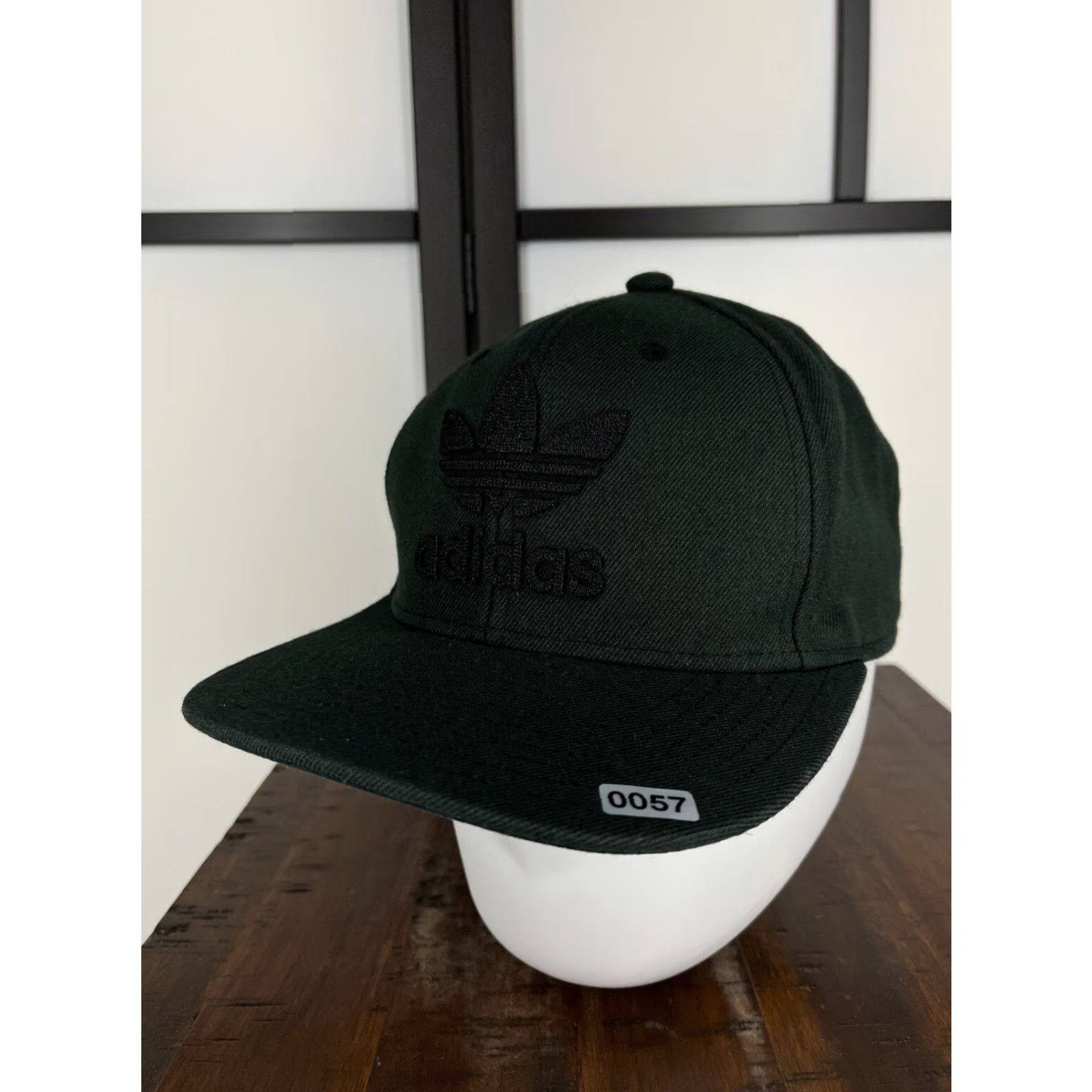 Adidas Adidas Hat Cap Snap Back Mens One Size Dark Gray Embroidered Wool Blend Trefoil Wool Blend? Size ONE SIZE - 4 Thumbnail