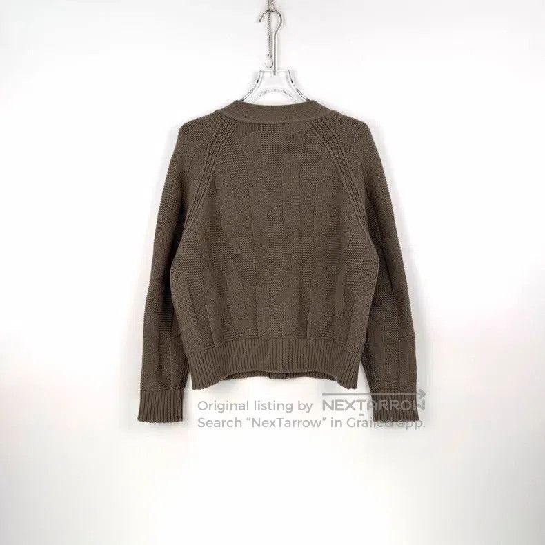 Hermes Hermes Gray beige wool cardigan, drop shoulder style Size XS / US 0-2 / IT 36-38 - 4 Thumbnail