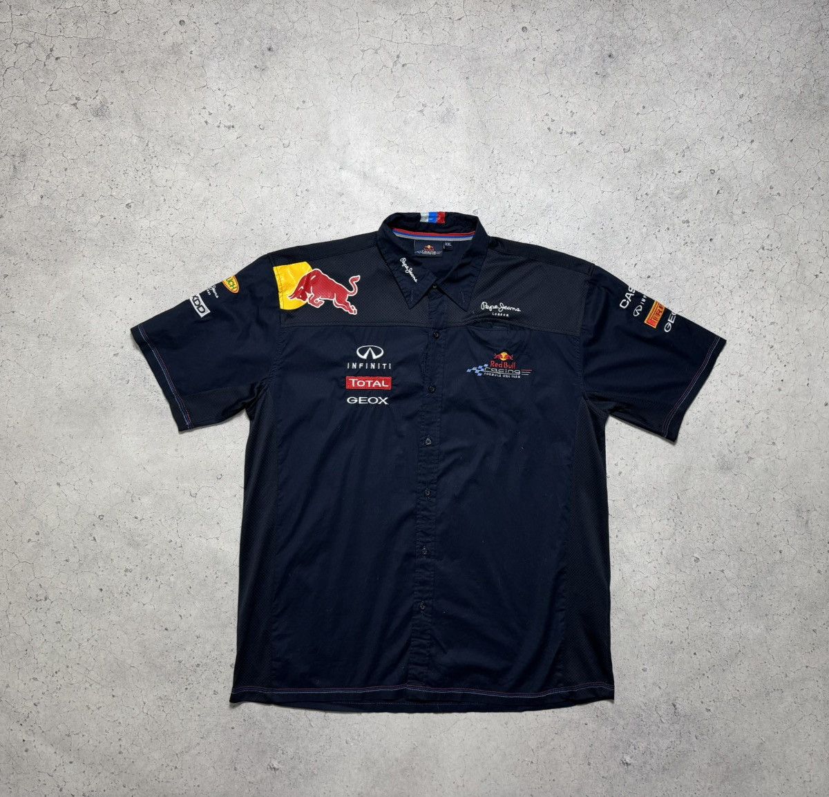 Red Bull Pepe Jeans Racing Short Sleeve Button Shirt
