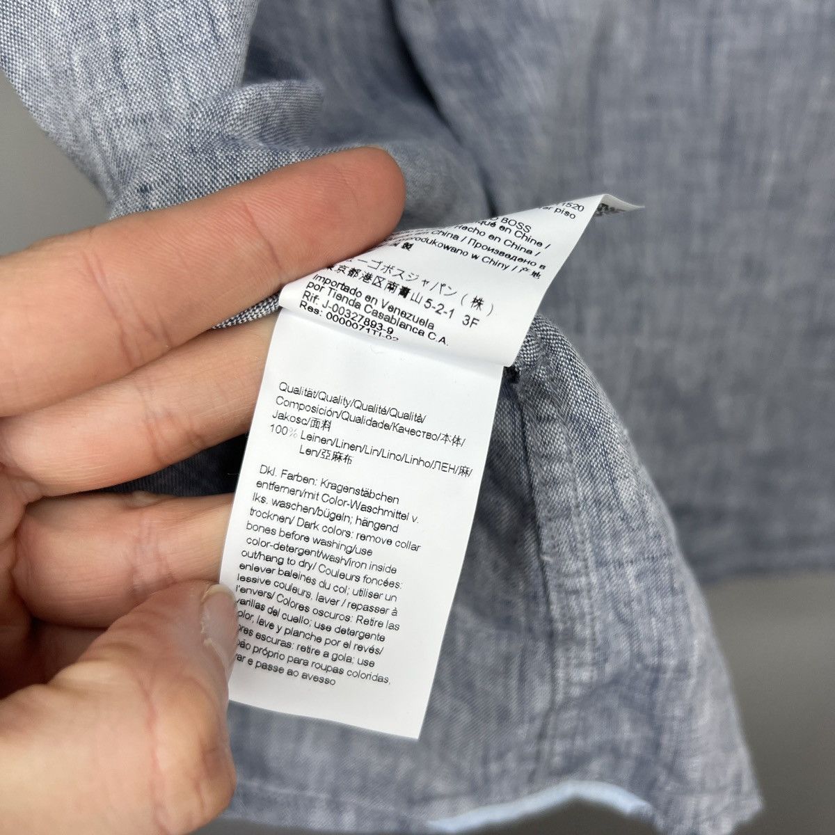 Designer × Hugo Boss Brand New Men’s Hugo Boss Casual Linen Shirt L Grey Size US L / EU 52-54 / 3 - 8 Thumbnail