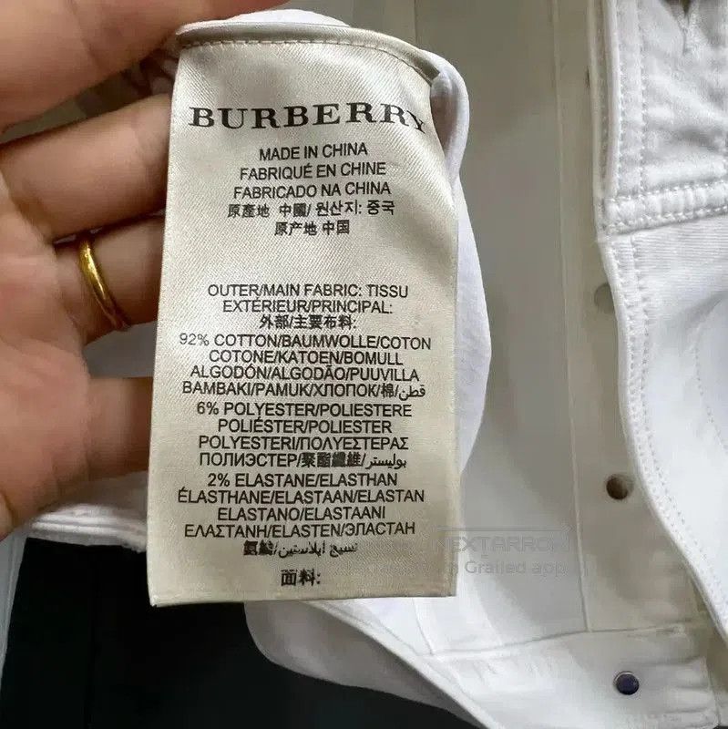 Burberry Burberry White Cotton Jacket for Women. Size L / US 10 / IT 46 - 3 Thumbnail