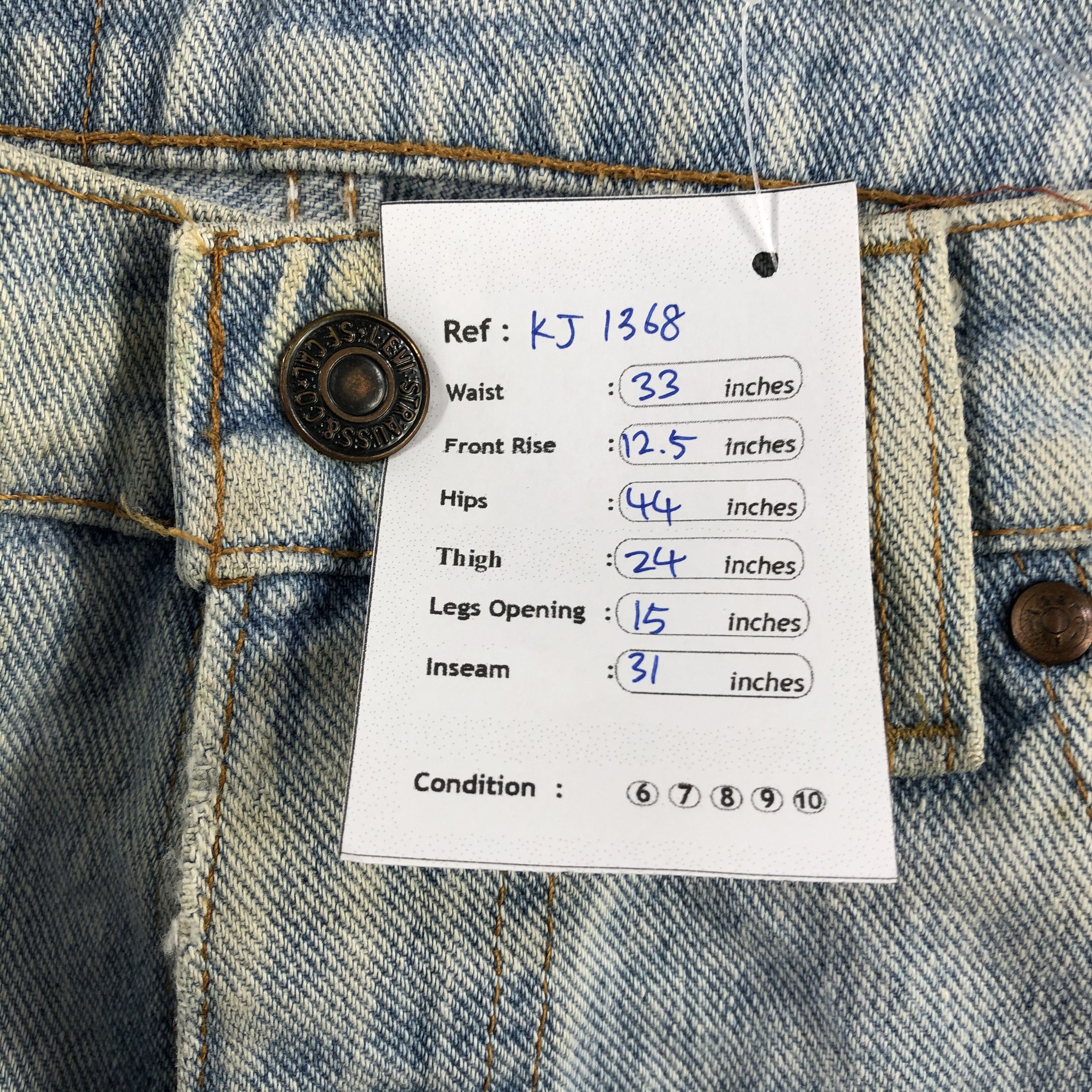 Levi's Vintage 90s Levis 540 Jeans Dirty Wash Denim KJ1368 Size US 33 - 13 Thumbnail