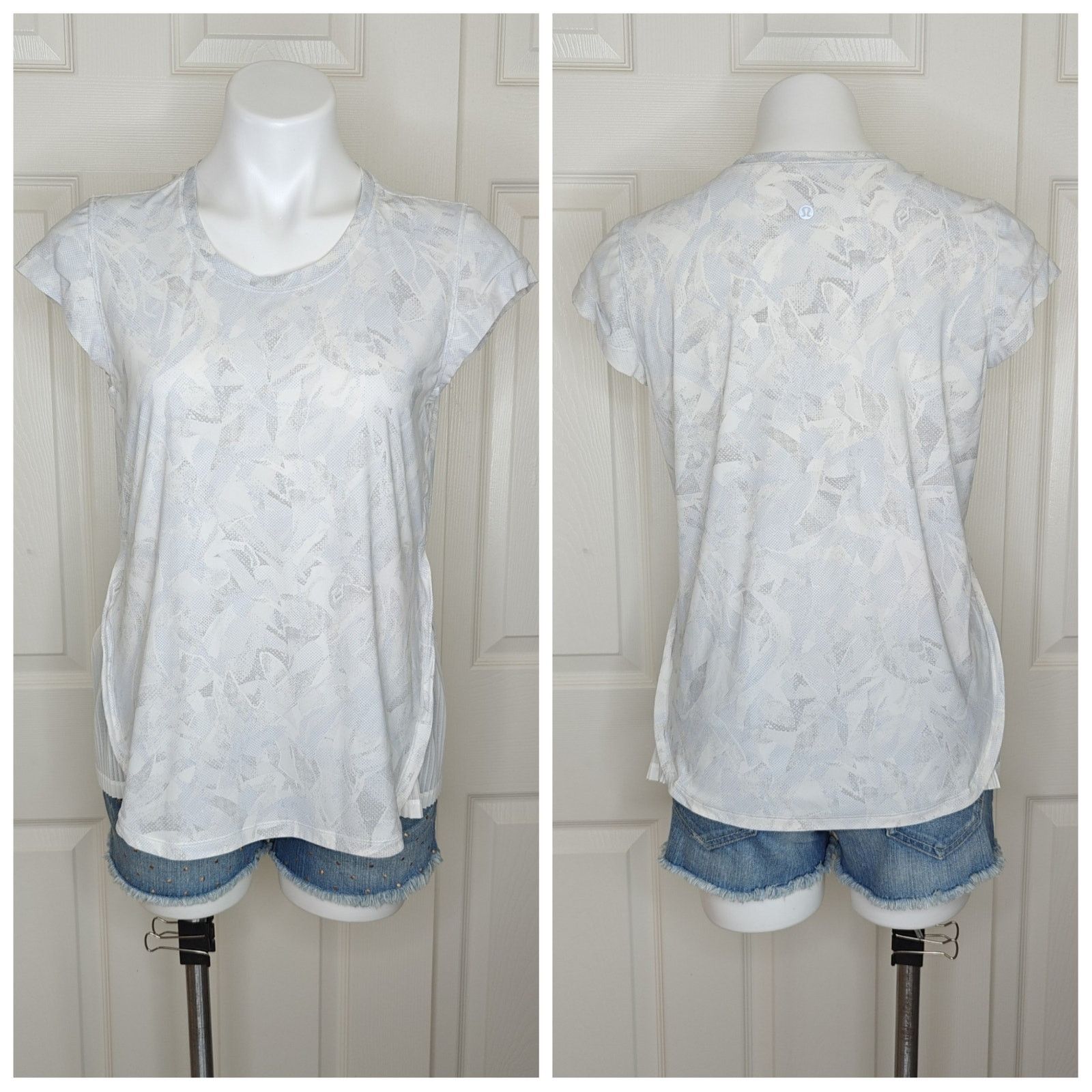 Lululemon Lululemon Just Pleat It Short Sleeve Top Jasmine White Multi Size M / US 6-8 / IT 42-44 - 1 Thumbnail