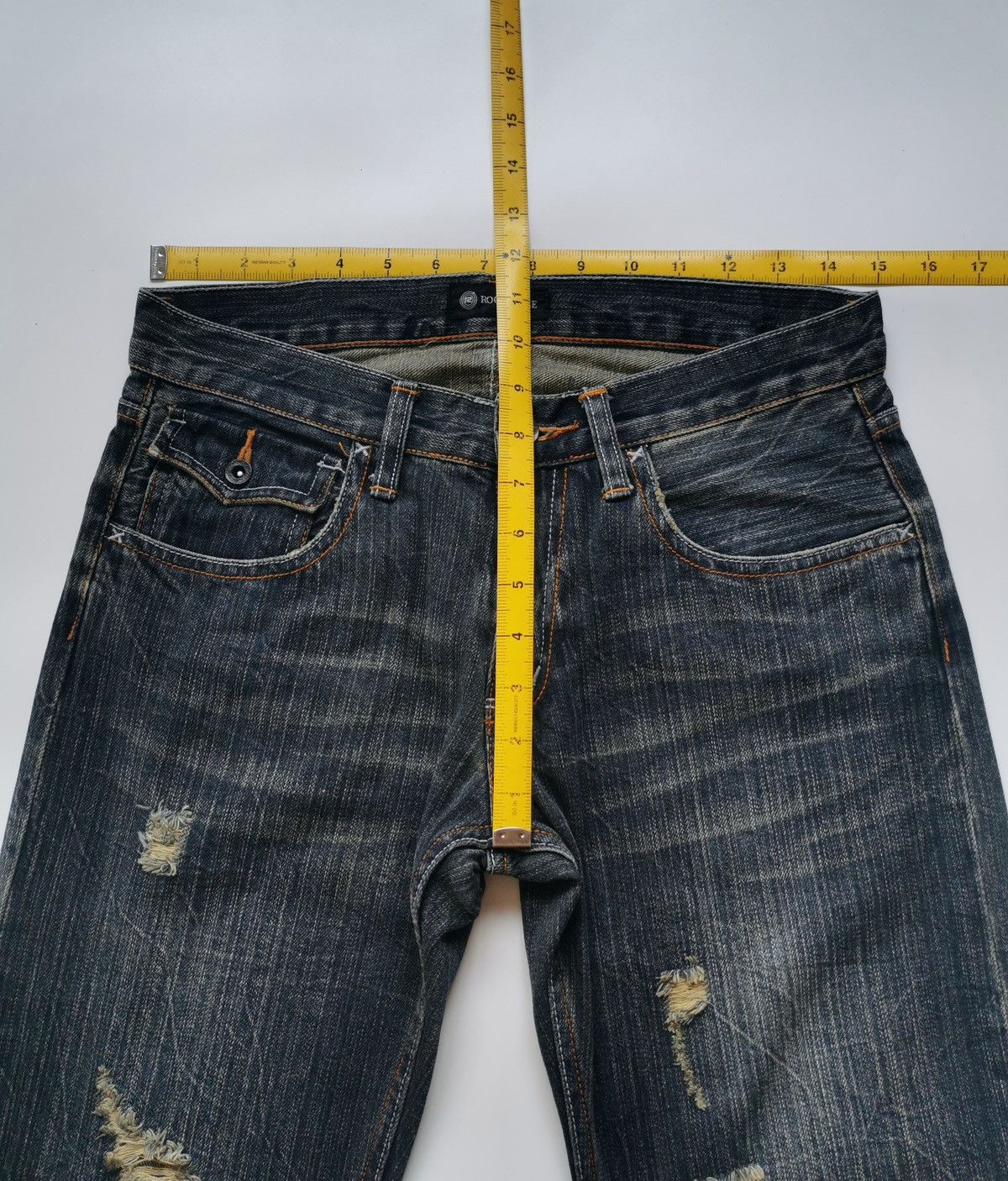 Japanese Brand Root Three Japan Patch Pocket Loose Fit Distressed Jeans Size US 30 / EU 46 - 9 Thumbnail