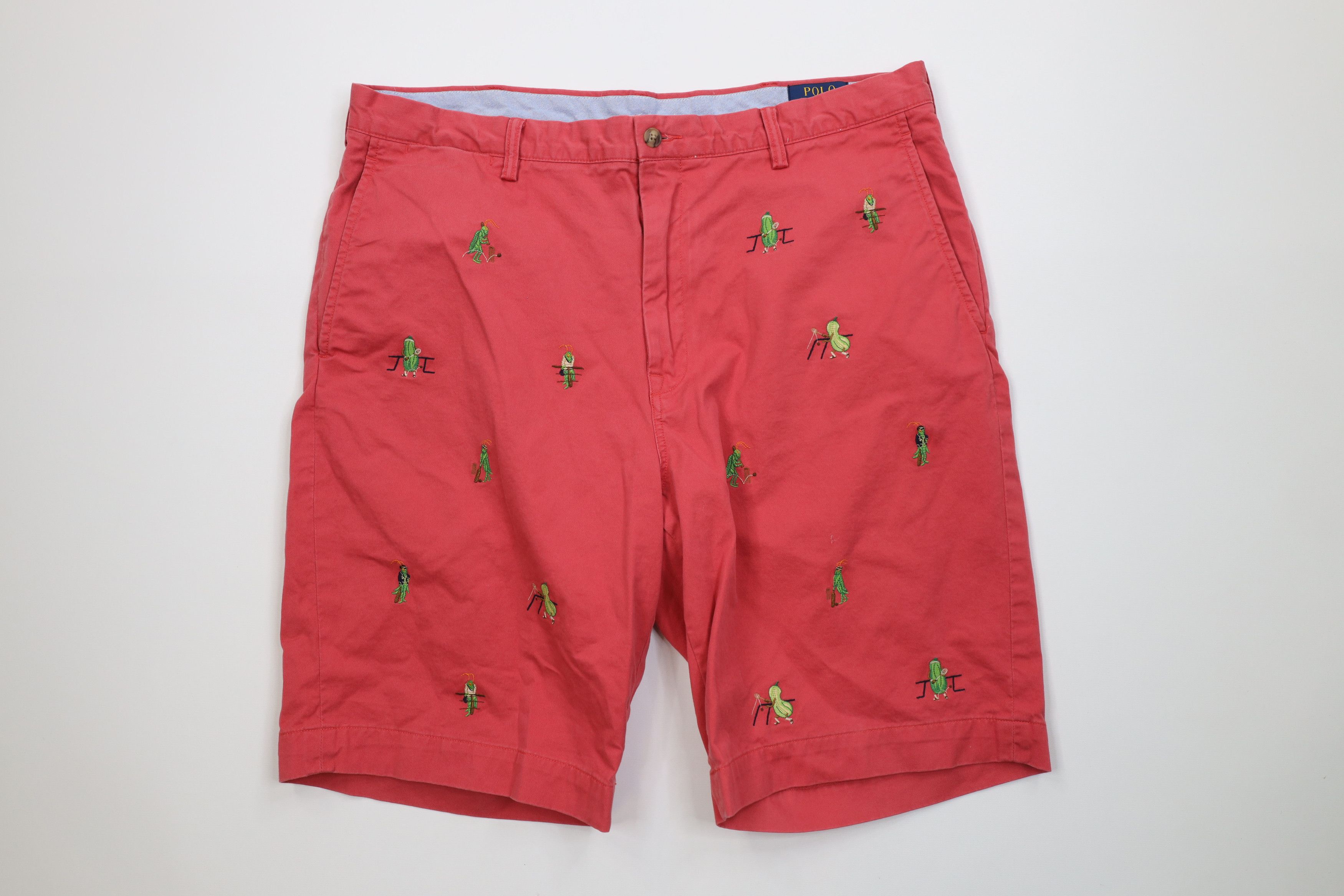 Polo Ralph Lauren Vintage Ralph Lauren Sports All Over Print Chino Shorts Red Size US 38 / EU 54 - 1 Thumbnail