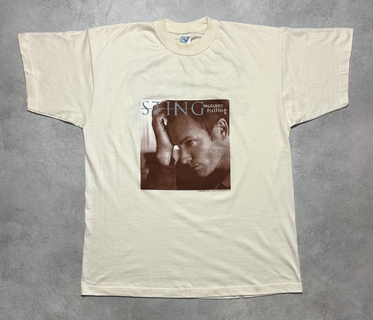 Vintage Sting Mercury Falling Tour 1996 Cotton Band T-Shirt Vintage Size US XL / EU 56 / 4 - 1 Thumbnail